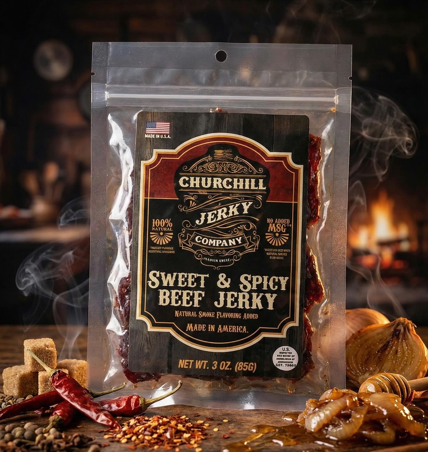 100% All Natural Sweet & Spicy Flavored Beef Jerky, no added MSG.
The most popular RE-Order Jerky we have!
A medley of flavors with a very mild spicy and very little sweet with a hint of Garlic!
Heat scale is a 2-out of a 10
Perfect Christmas gift for the person who love the very best, highest quality Jerky!
Healthy Snack for a Healthy Lifestyle
#churchilljerky
Made in America🇺🇸
