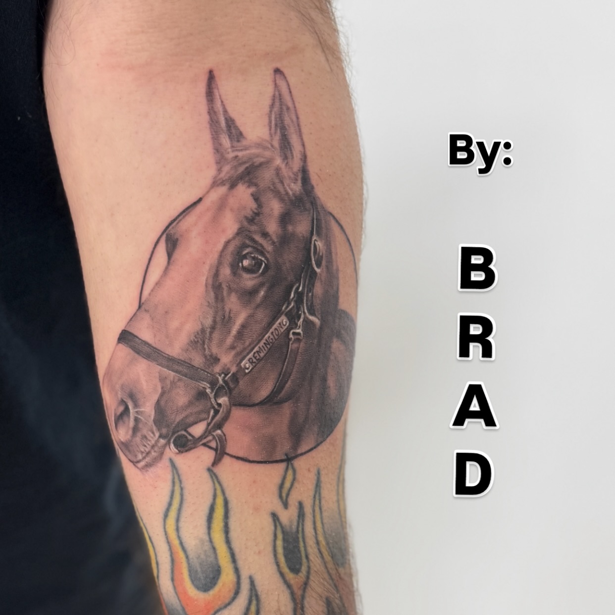 Another horse in the books for Brad
#Tattoo #TattooArt #TattooArtist #Inked #TattooLife #TattooWork #RealisticTattoo #BlackAndGreyTattoo #PortraitTattoo #TattooStudio #TattooDesign #TattooLover