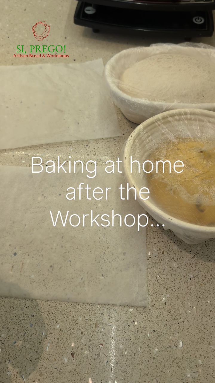 Sometimes lifeās too busy to wait 45 minutes for your Dutch oven or baking stone to heat upāso I bake my sourdough straight on a trusty baking tray. š„
The results? Letās be real: the bottom crust isnāt quite as crisp, the oven spring is modest (weāre talking a gentle yawn š“, not a dramatic rise š±), and temperature control takes a bit more guesswork š”ļø.
But you know what? It still bakes into a delicious, rustic loaf with a chewy crumb and that unmistakable sourdough taste. š
Tips if youāre tray-baking sourdough:
- Preheat your oven well (even without a stone!)
- Add steam šØ by placing a tray of boiling water on the bottom rackāthis helps with oven spring and crust .
- Alternatively, throw some ice on the tray š§
- Donāt skip the scoringāit gives your bread room to expand beautifully
Imperfect? Maybe. Edible and satisfying? Absolutely. š„°
After all, homemade breadāhowever it turns outāis always a win. šš
