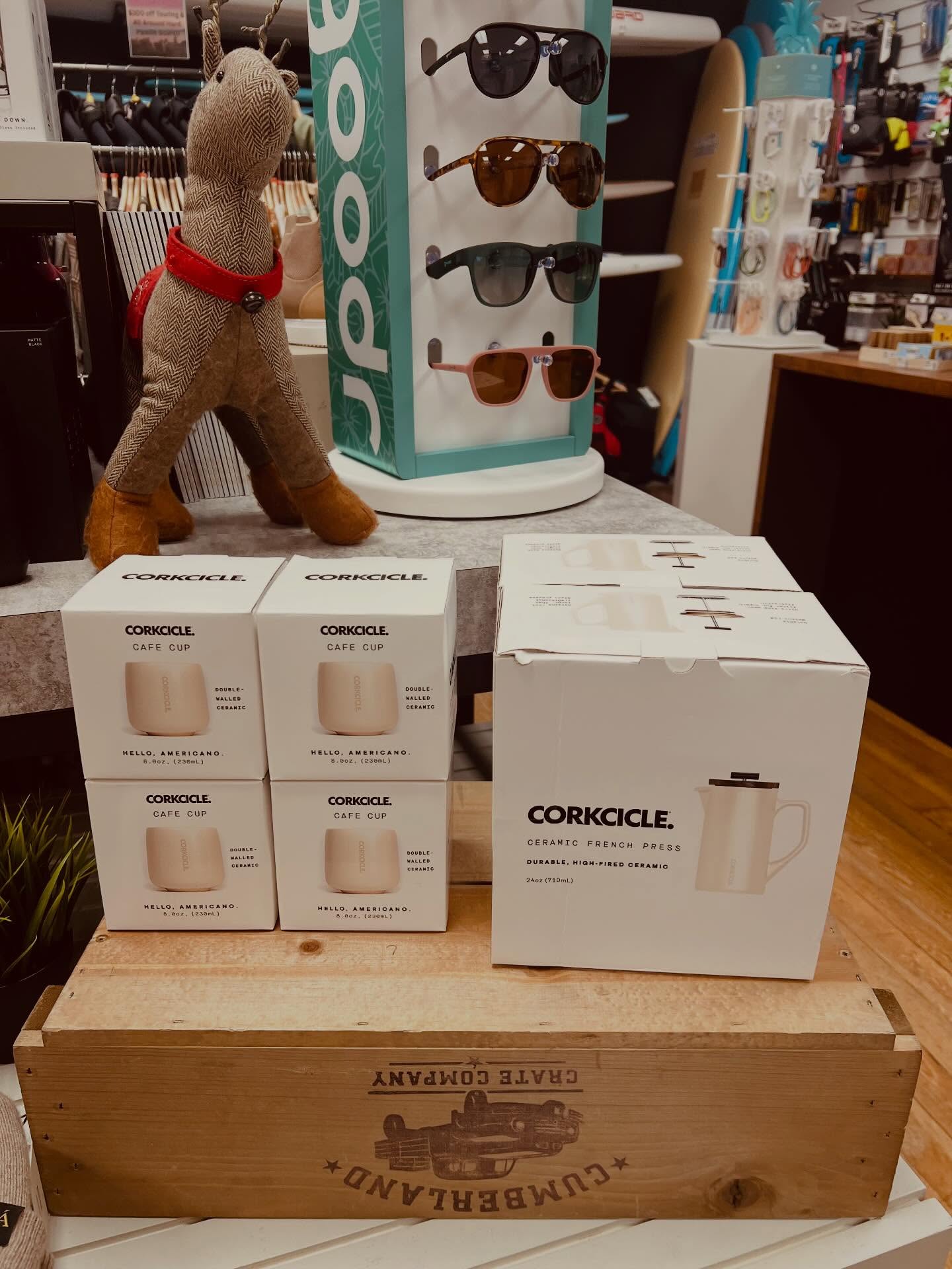 Corksicle mugs and French presses!!!! They are even more beautiful in person!!!!