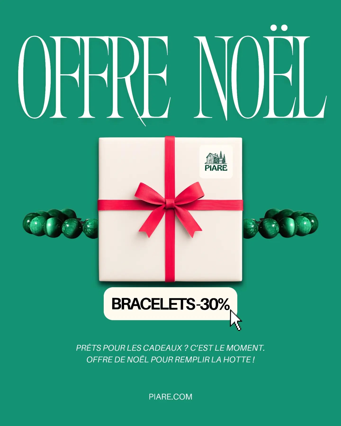 🎄Offre de Noël — Bracelets en pierres naturelles
Pour les cadeaux de fin d’année, je vous propose une réduction de –30 % sur tous les bracelets en pierres naturelles.
Une occasion de choisir un bijou sobre, durable, et façonné autour de la matière minérale.
📦 Offre valable pendant toute la période de Noël
🌿 PIARE — Uniquement la beauté min