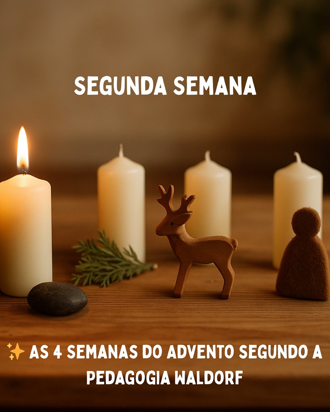 🌿 2ª Semana do Advento · O Reino Vegetal
Esta é a semana em que convidamos as crianças, e a nós mesmos, a perceber que a vida também acontece no silêncio.
As plantas ensinam-nos aquilo que a infância sabe por natureza: que crescer não é correr, é aprofundar raízes, respirar devagar, receber cuidado.
É confiar no tempo, sem pressa, sem exigência, sem resultados imediatos.
Nesta semana, quando trazemos o verde para dentro de casa: um ramo, musgo, uma pequena semente,
estamos a abrir espaço para algo muito simples e muito humano: ver nascer o que cresce devagar.
As crianças não precisam que expliquemos grandes conceitos.
Basta convidá-las a cuidar de algo pequeno: regar, observar, esperar.
Elas percebem por si mesmas que há vida que desperta aos poucos, que a natureza tem ritmos que o coração compreende sem palavras.
É assim que esta semana nos toca: ajuda-nos a criar, em família, um lugar de calma, onde cada gesto é uma oportunidade de presença, e onde todos aprendemos a dar tempo ao que está a chegar.
O Reino Vegetal recorda-nos isto: há coisas que crescem mesmo quando não estamos a olhar,
e esse mistério também vive dentro de cada criança.
Que aquilo que ainda não se vê, já está vivo.
Que tudo o que cresce precisa de calor, presença e paciência.
Em família, este é o momento ideal para abrandar,
observar juntos o milagre de algo tão pequeno ganhar forma.
É o momento de cultivar o mesmo no coração das crianças: o cuidado, a confiança, o tempo interior.
Porque o Reino Vegetal não é só sobre plantas, é sobre a forma como acompanhamos o crescimento das nossas crianças.
Feliz segunda semana de advento! 💛🙏✨