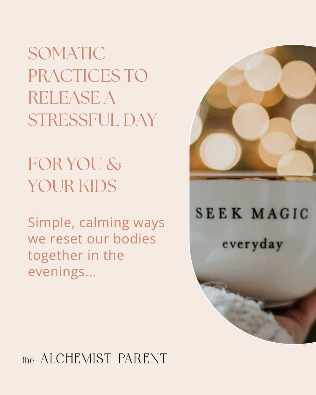 These are simple routines I practice with my kids to help all of us release the day and come back into our bodies 😌
Try one tonight and notice the shift ✨
