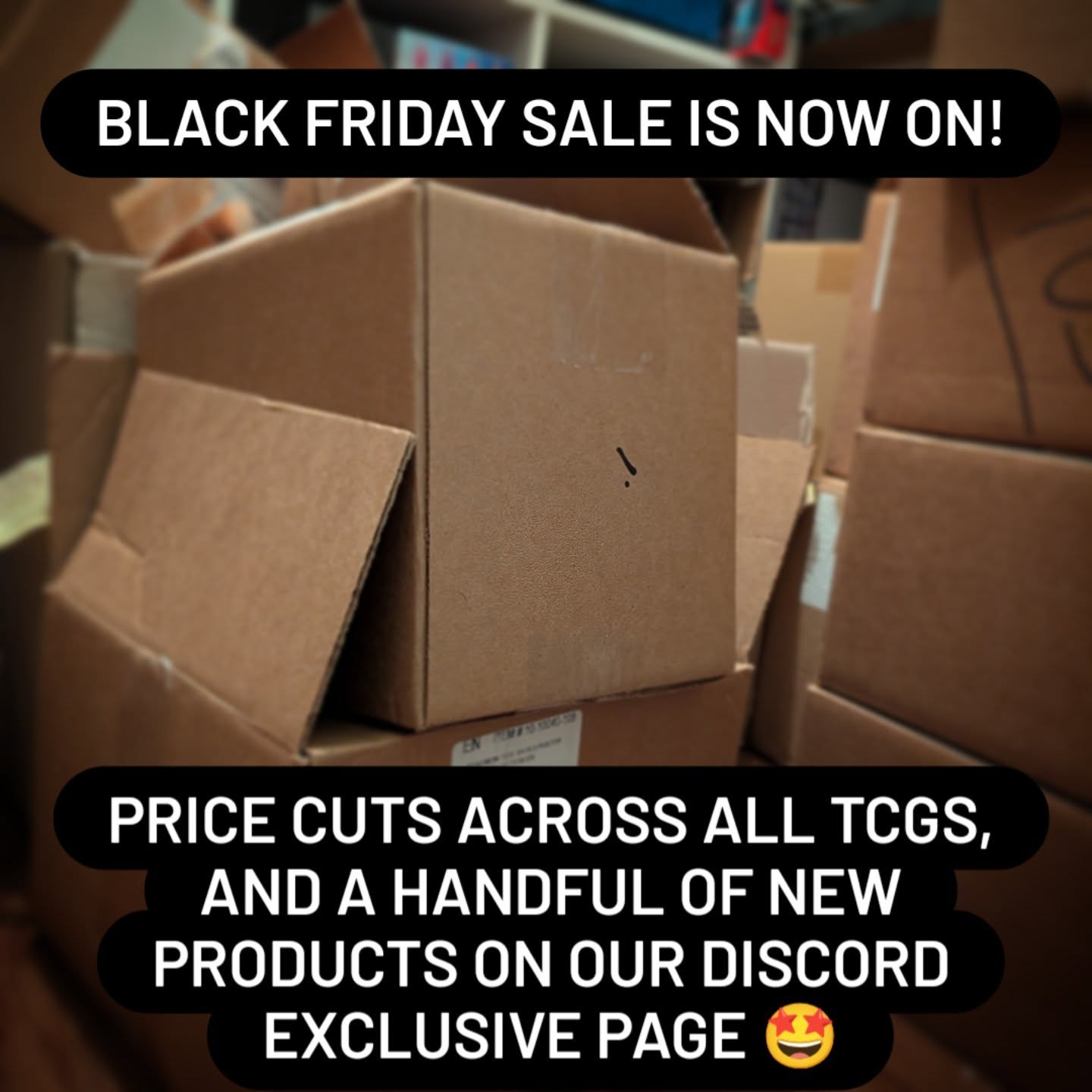 It's Black Friday, and while stock has been incredibly low this past year we couldn't let it pass without slamming some deals!
Have a look on the website, and come join our discord for more exclusive RRP stock drops and other bonuses 🥰
#pokemon #PokemonCards #PokemonCardsUK