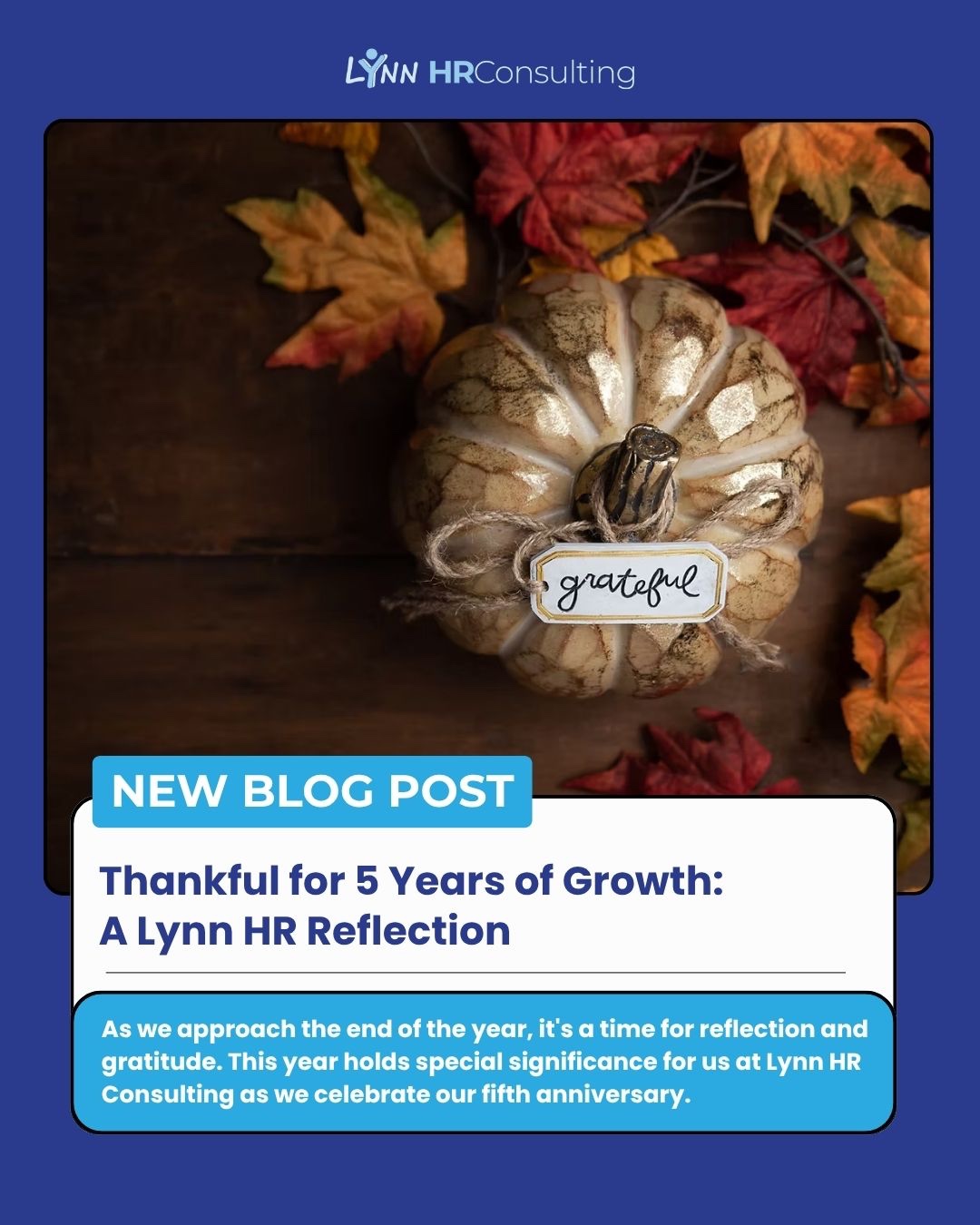 We’re celebrating five years of growth, gratitude, and great partnerships. 🩵 Visit the link in our profile to read more on our blog!
#HRCompliance #SmallBusinessSupport #HRConsulting #BusinessSuccess #LynnHR #RealTimeHR