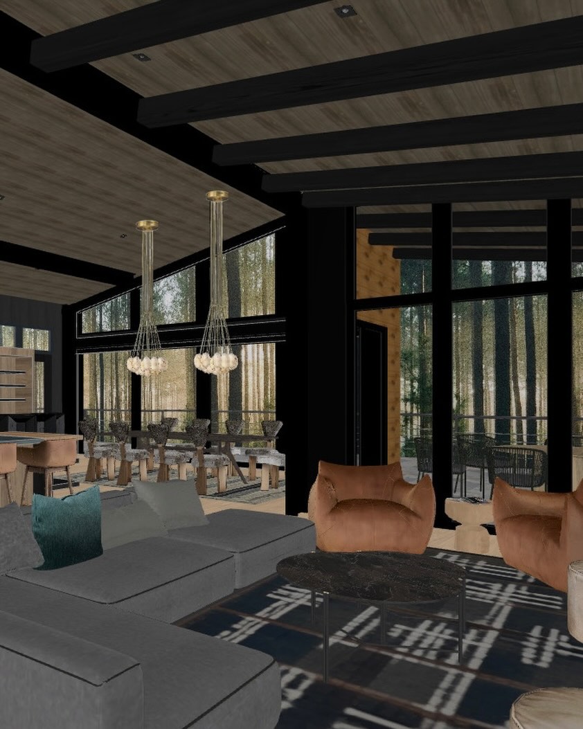 Rooms With A View-This modern rustic home was designed with gatherings in mind. Seeing the space come to life in 3D makes envisioning future Thanksgiving memories effortless! MM
@amararugs @hewnelements @fourhandsfurniture @eternitymodern
#lakehouseliving #mccallidaho #boiseinteriordesigner