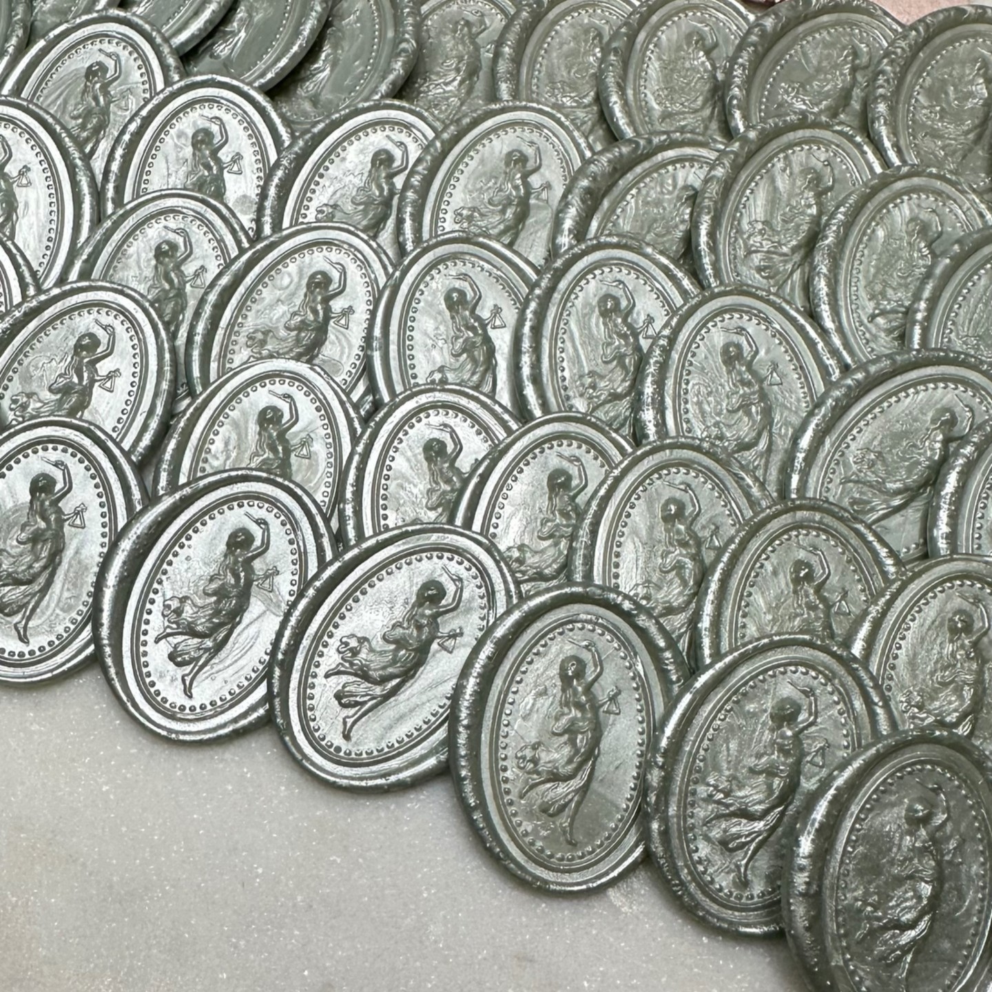 Our Sage Green sealing wax is not just a color; it's an experience! 🎨 Whether you're crafting beautiful invitations or personalizing gifts, this sophisticated shade brings a unique charm to every seal. #SageGreen #SealingWax #Joy #WaxSeals