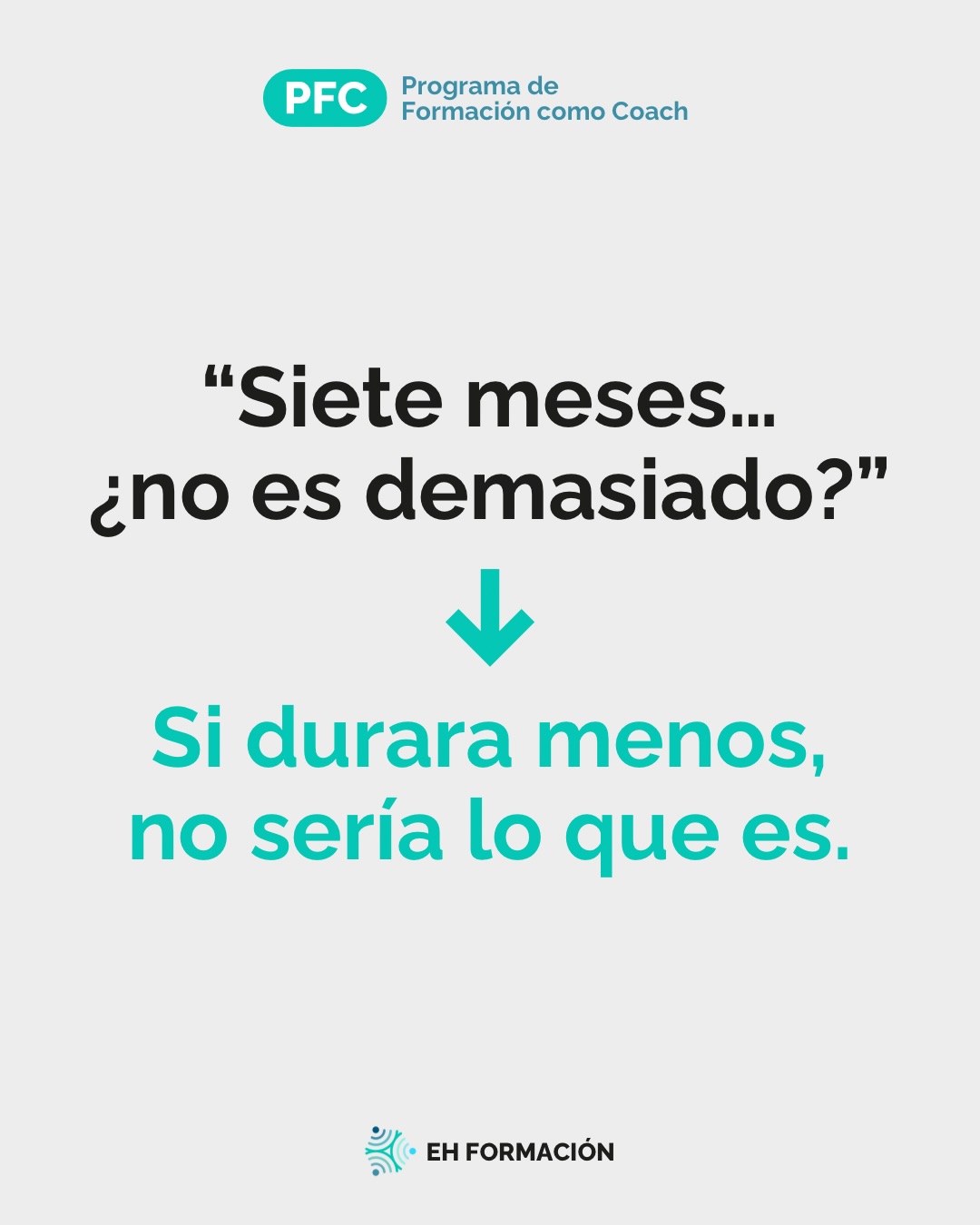 ¿Estás pensando si formarte como coach, pero algo te detiene?
¿Te interesa… pero esos 7 meses te hacen dudar?
Sabemos que hoy abundan los cursos cortos de “coaching” de 4, 6 u 8 semanas. Pero comparar un curso express con un proceso de transformación profunda… es comparar peras con manzanas.
Si quieres entender por qué la duración del PFC no es un capricho, sino una condición para que el proceso realmente funcione… desliza →
🎓 PFC 2026 – Programa de Formación como Coach
✓ Inicio: abril 2026
✓ 455 horas formativas
✓ Virtual y presencial
✓ Acreditado por FICOP
✓ Equipo con +30 años de trayectoria y credenciales internacionales
📩 ehformacion@ehumana.cl | Cupos limitados
#FormaciondeCoaches #CoachingOntologico #CoachingProfesional