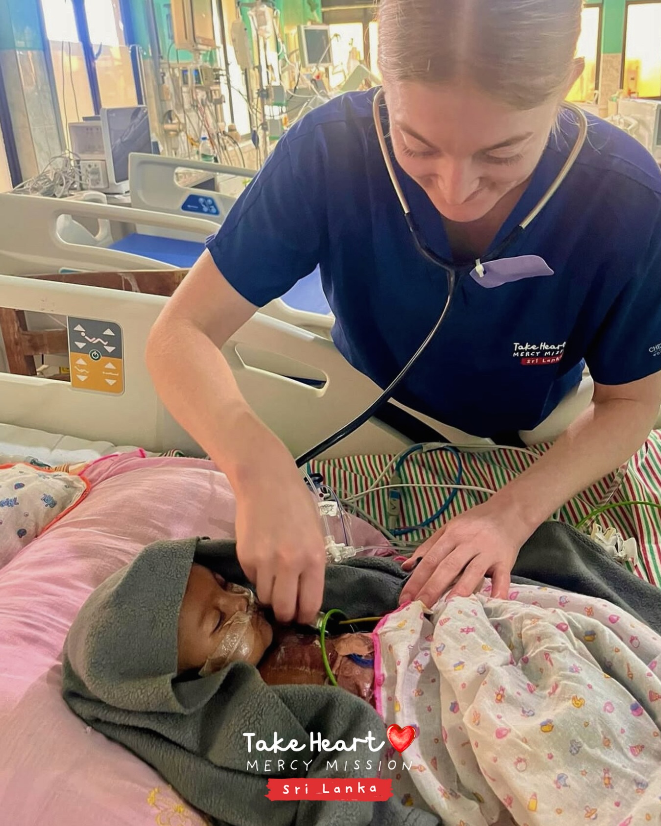 Charlotte Moore - Senior Staff Nurse in action❤️
#takeheartmercymission #savinglittlehearts #srilanka #heartsurgery #hopeforchildren #lifesavingcare #togetherwesavelives #childrenfirst #medicalmission #makingadifference