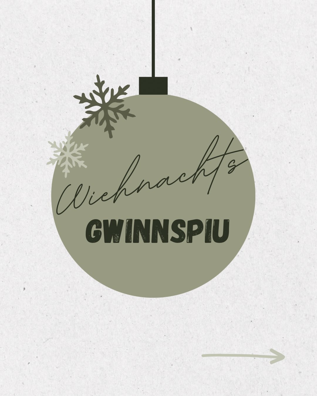 🎉 GWINNSPIU 🎉
Zyt für Wiehnachtsgschänk! 🎄✨
Ig verlose 2 Fotoshootings ider Region Bärn / Solothurn 🤍
✨ Z gwinnen:
📸 1x Familie-Shooting
📸 1x Paar-Shooting
So nimmsch du teil:
1️⃣ Foug mim Profiu
2️⃣ Like dä Bitrag
3️⃣ Kommentier miteme ❤️
4️⃣ Lueg i dini Nachrichte und
wäuh dini Wunschsession us
⏰ Teilnahmeschluss: 26.12.2025, 1500 Uhr
📍 Ort: Region Bern / Solothurn
🗓️ Wenn: Januar-März 2026
Viu Glück 🍀
—
Das Gwinnspiu steit i kere Verbindig zu Instagram.
Gwinner wärde per Zuefausgenerator usgwäuht u persönlech informiert wi o ir Story markiert. 26.12.2025, 2000 Uhr