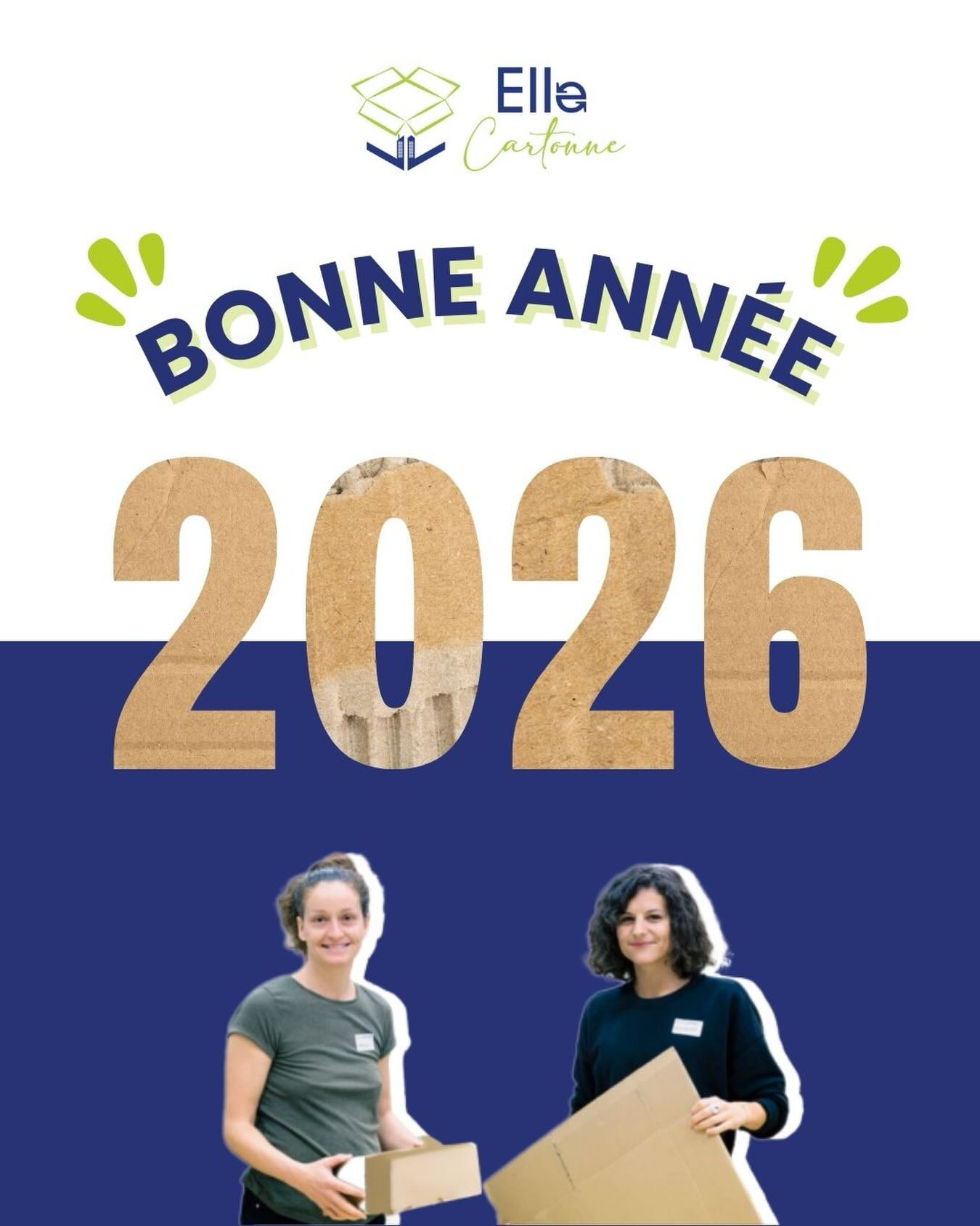 ✨ Très belle année à toutes et à tous ! ✨
Chez Elle Cartonne, nous commençons cette nouvelle année avec l’envie de transformer des cartons en opportunités et de convertir l’engagement en impact concret.
Que cette année soit riche en solidarité, en engagement et en projets porteurs de sens.
🎉 Nous souhaitons profiter de ce début d’année pour vous adresser un immense merci pour votre soutien !
Bonne année 2026 !
