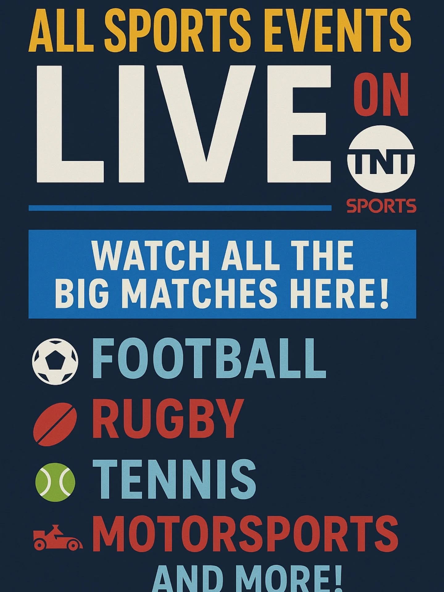 Don't forget that we have TNT sports here !! We always show a multitude of different sports everyday we're open. Including today which we'll be showing some of the premier league games as well as the ashes when it's on