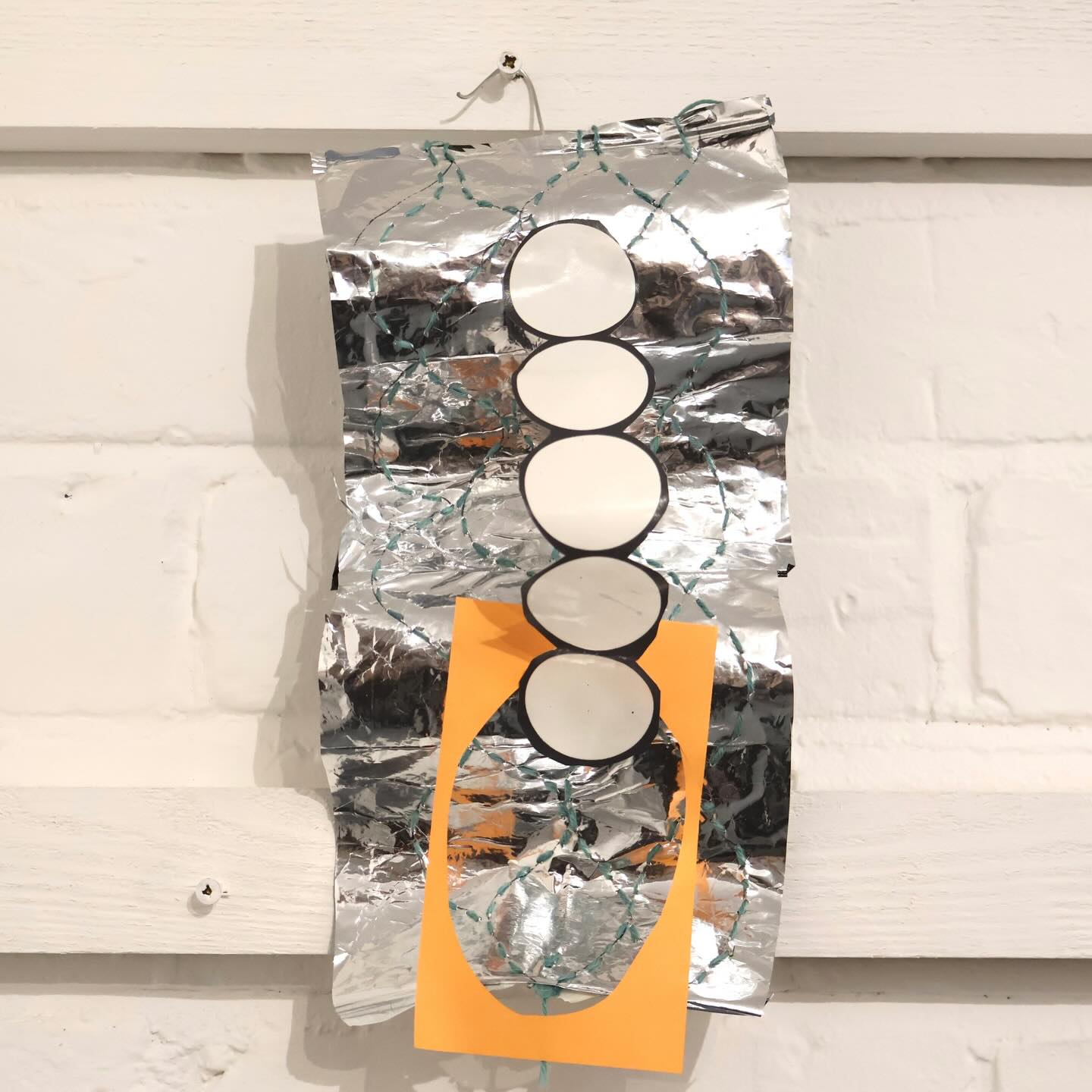 Another recent collage exploring recycled materials and thread. 🪡