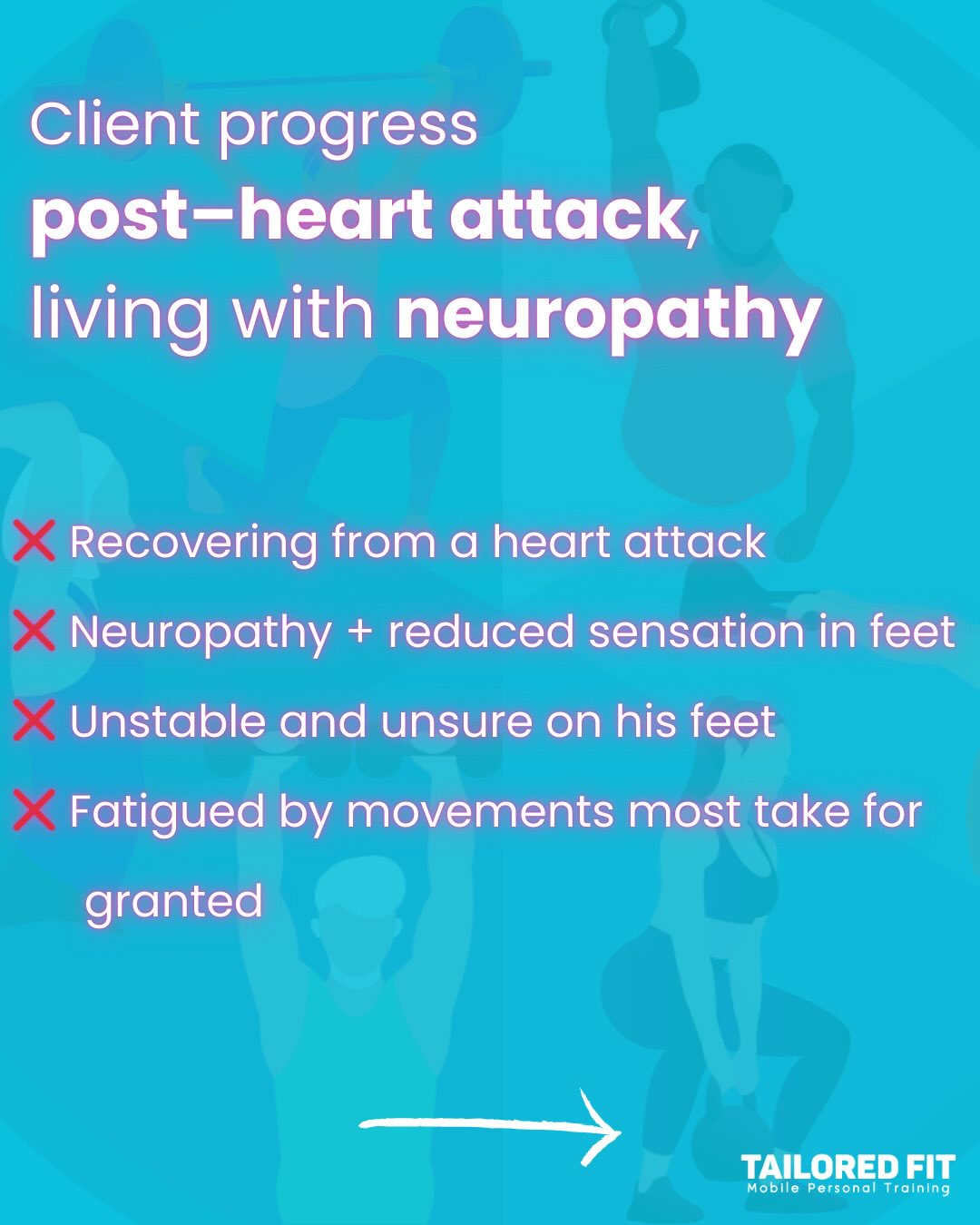 Recovery is built on foundations.
At Tailored Fit, we don’t just train muscles we retrain movement, balance, coordination and confidence.
For clients recovering from injuries or health conditions, our focus is clear:
• Rebuilding fundamental movement patterns
• Sharpening balance + proprioception
• Progressive stability across every plane of motion
• Water-based drills that restore control and awareness
These foundations create lasting recovery and genuine independence.
Whether you’re overcoming neuropathy, injury or post-op limitations, we help you move safely, rebuild confidence and elevate your daily life.
#telfordpt #shropshirept #health #movement #unlockingmovement #mobility