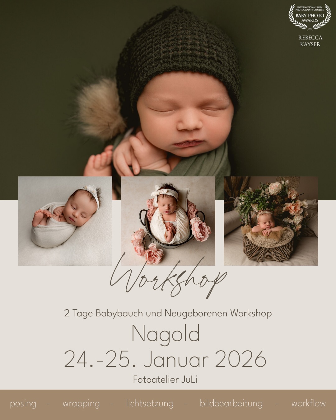 Es werden zwei Tage, die so schnell nicht vergessen wirst. Er erhaltet Einblicke über meinen Ablauf von der Anfrage bis zur Bildabgabe. Wir werden uns mit dem Thema KI beschäftigen in der Bildung genauso wie im Bereich Marketing.
Es wird eine kleine Gruppe sein somit gibt es kein „Rudelknipsen“
Sicher dir also jetzt noch deinen Platz und ich freu mich riesig mit dir zusammen das Jahr 2026 zu starten