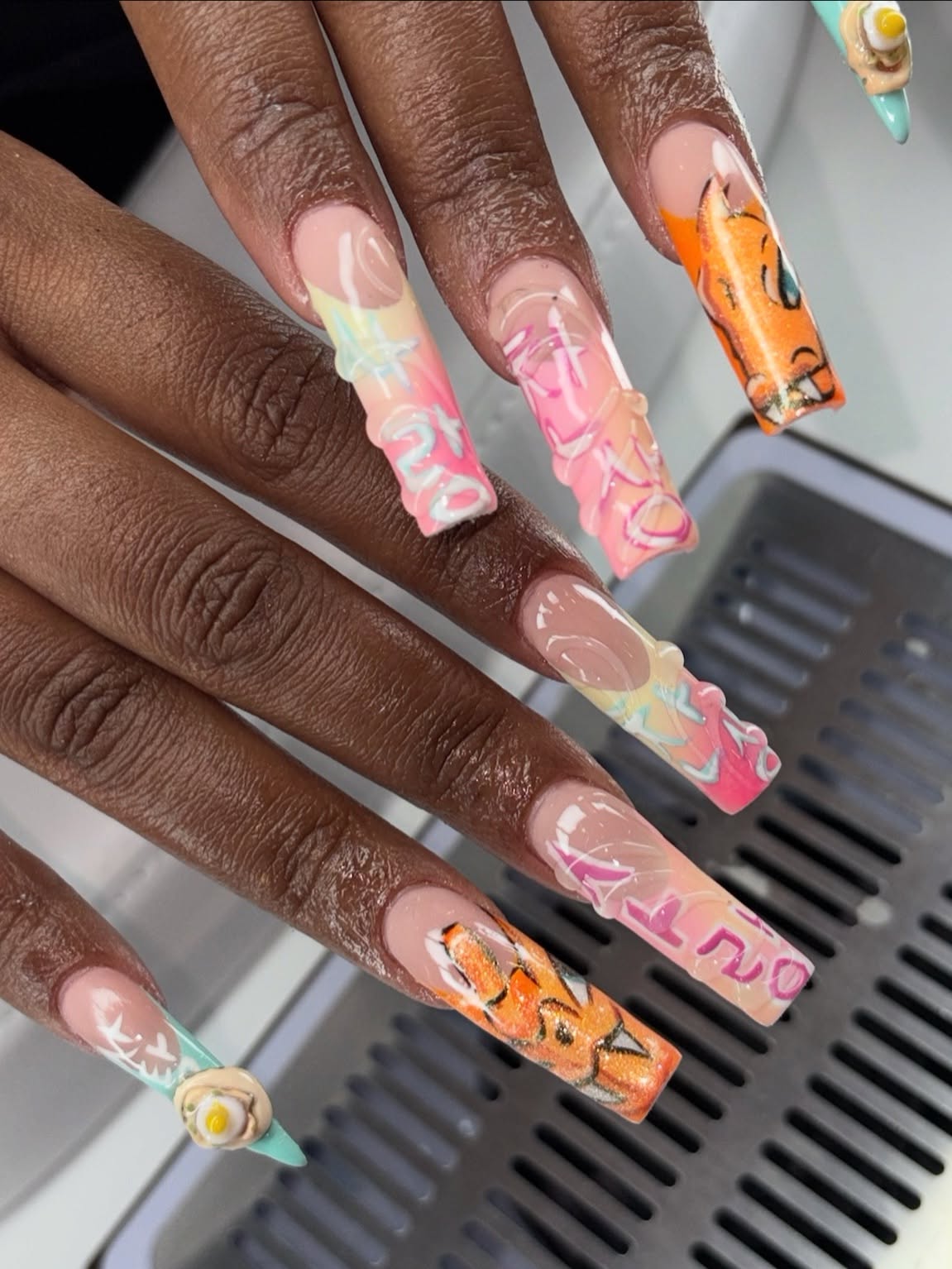 Pokémon meets K-beauty color pop 🥡🥢🧧 by Meeka
#PhillyNails #NailInspo #PhillyNailTech #BrownSugarNailSpa #AnimeNails