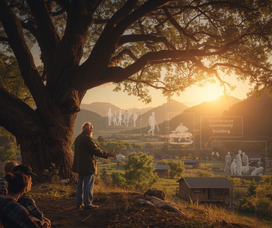 🌱 Community Land Stewardship: 53 Years of Regenerative Village Building with Elder Dudley
📅 Date: 07 Dec 2025
🕙 Time: 10:00 AM – 12:00 PM
📍 Location: Maltiox Healing Arts Centre, Tzununa, Lake Atitlán
View on Maps: https://maps.app.goo.gl/cnab2QTPjjDcU5px9
For more than five decades, Elder Dudley has lived, built, and stewarded one of the world’s longest-running regenerative land-based communities — a 260-acre property where families grew their own food, generated their own power, created livelihoods, and raised children in freedom, nature, and self-reliance.
✨ Community Achievements Over 53 Years:
🔹 Built homes, solar systems, and hydro-electric infrastructure
🔹 Reforested large areas and farmed biodynamically
🔹 Produced fruit, vegetables, dairy, and regenerative animal systems
🔹 Influenced state regulations on rural settlement densities and building codes
🔹 Served as a model for self-reliant, sustainable village life
🌍 About Elder Dudley:
- Director of the Sustainability Research Institute
- Trustee of the Natural Capital Protection Trust (founder)
- Advisor to emerging New Earth communities in Tennessee, Bacalar (Mexico), and Lombok (Indonesia)
🌟 Why This Session Matters:
On December 7th, Dudley will share the distilled learnings of a lifetime — what truly works, and what does not — when creating regenerative, community-owned land settlements that endure across generations.
This is an extraordinary opportunity to receive grounded, lived wisdom from someone who has successfully built what many in our movement are only beginning to imagine.
#CommunityLandStewardship #PropheticDAO #DAOCommunity #LakeAtitlan #RegenerativeVillage #Sustainability #NewEarthCommunities