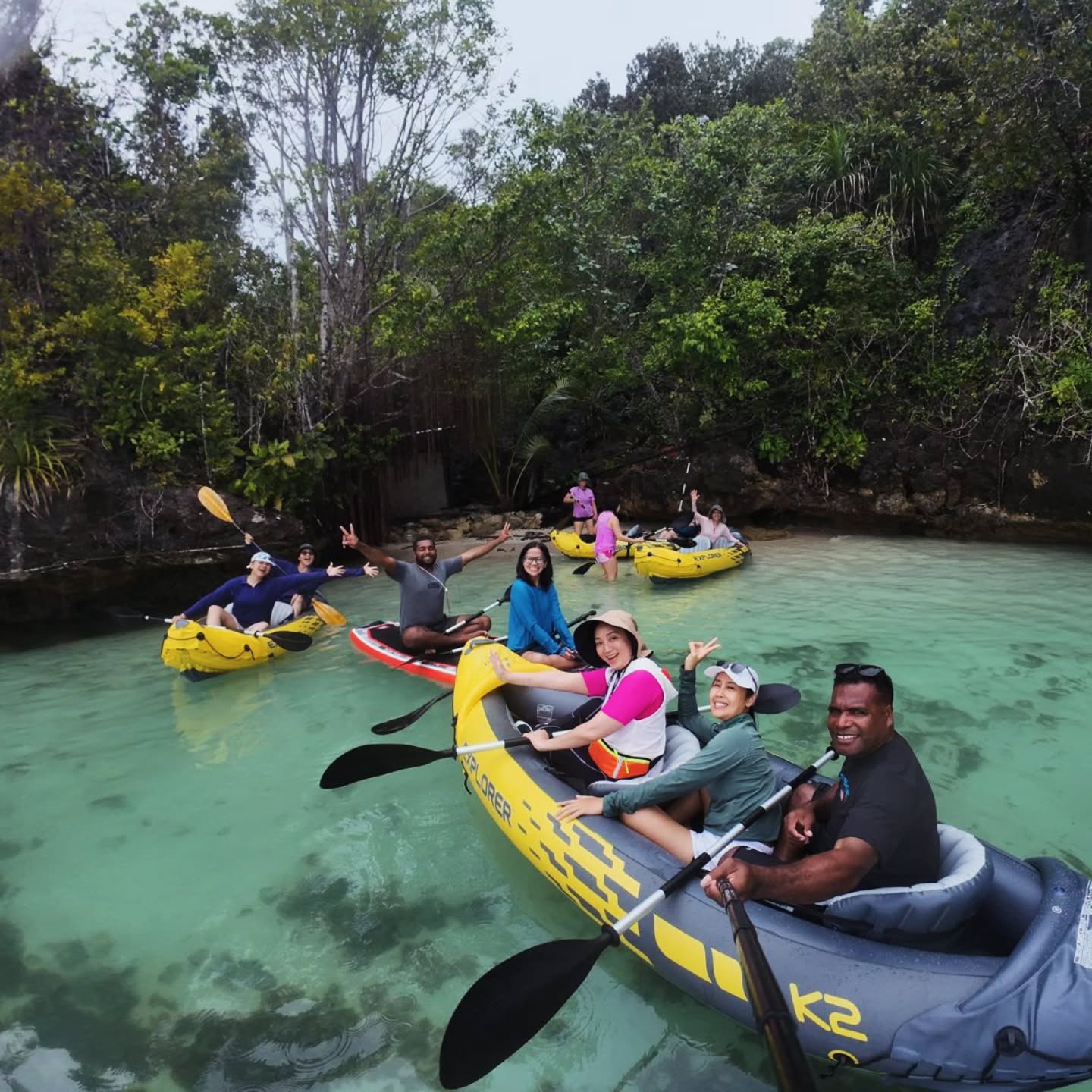 Paddling through Raja Ampat feels like gliding across a living painting.