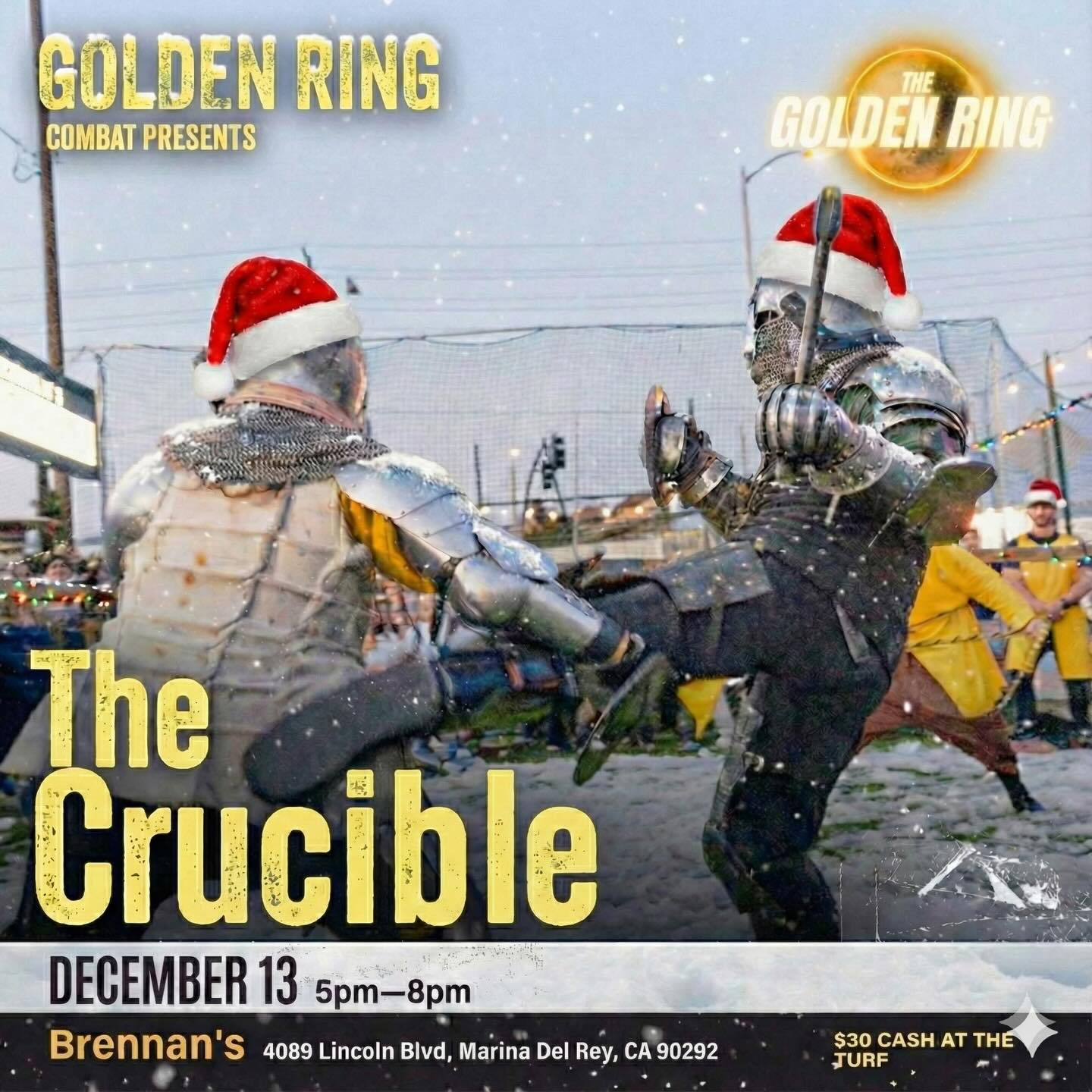 🧑🎄 🧑🎄 A VERY MERRY CHRISTMAS CRUCIBLE!! ⚔️
The Crucible is BACK on Saturday December 13th!
Join us for the last knight fight of the year with our friends @losangelesgoldenknights and afterwards there will be free line dancing with @urban.bootscoot!
Here’s the deets!
5pm-8pm Knight Fighting
8pm-10pm Holiday Line Dancing with @urban.bootscoot !
There will be drink specials and prizes and maybe a Santa or two!
Get your tickets for the Knight Fighting at the link in bio!
The line dancing is FREE, with admittance at 8pm!
#knightfight #losangeles #christmas