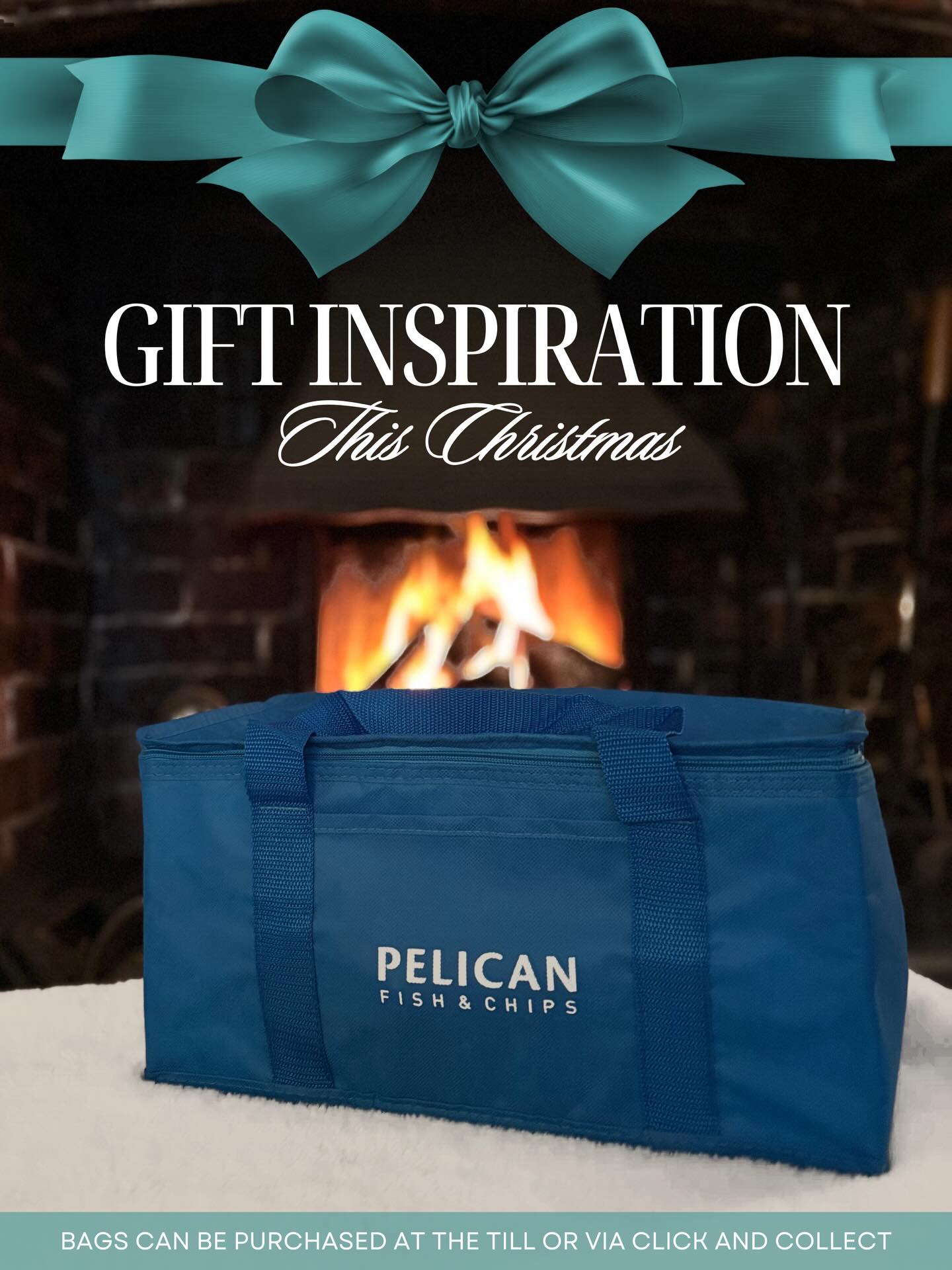 Cosy up with your takeaway this winter 🔥🪵⛄️
Keep your food warm and toasty with our reusable INSULATED BAG, a must-have for just £6.95. Purchase at the till or via Click & Collect today.
Got a foodie on your Christmas list?🎄🎁 Don’t forget our customer favourite GIFT VOUCHERS (any amount £10+) can be ordered via phone on 01271 345605.
#pelicanfishandchips #giftideas #supportlocal