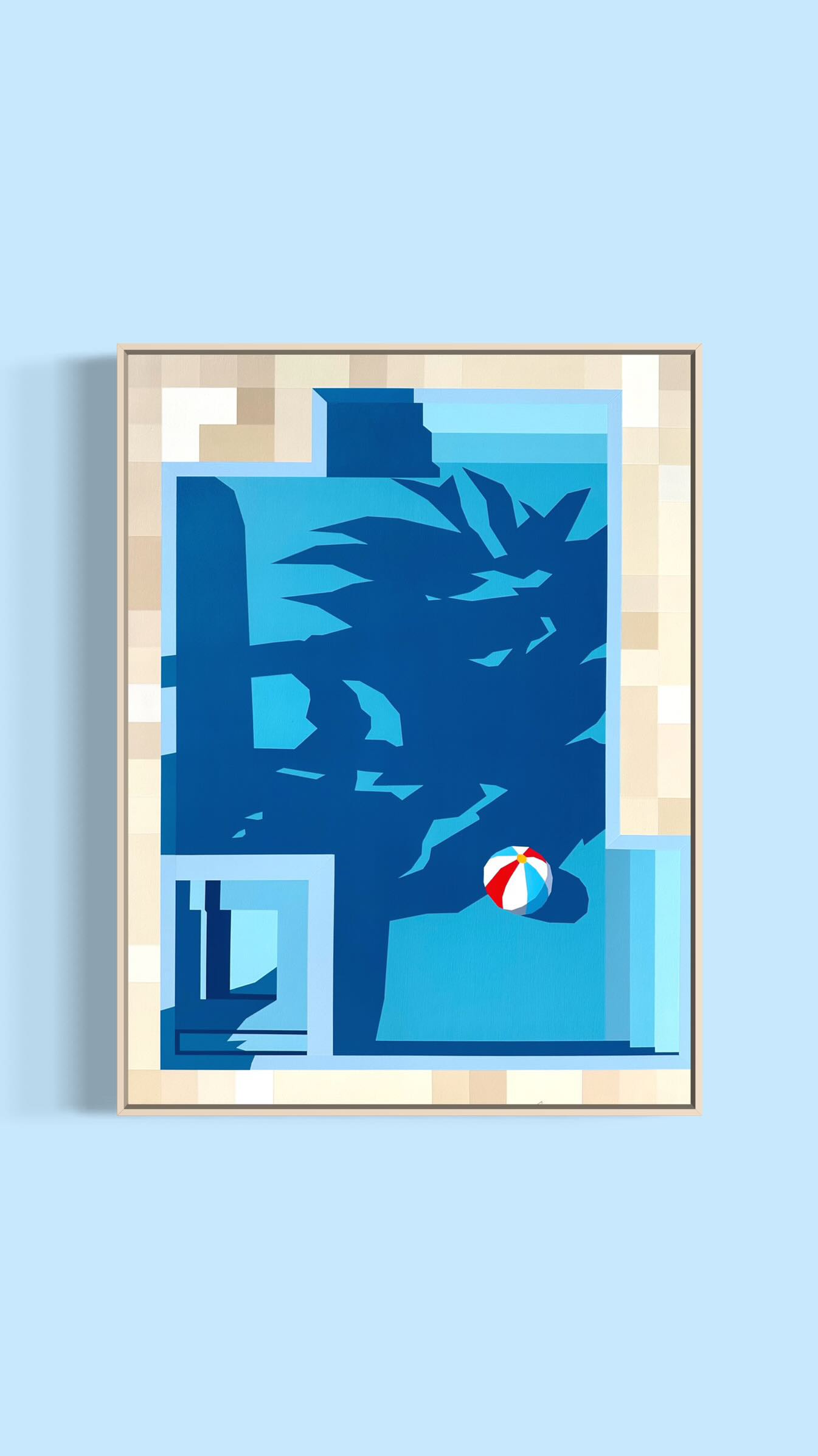 “Diet Pepsi”; in the making…
My latest collection included three pool-inspired pieces, which have all found new homes.
Each of their titles inspired by beverages that give you that same “hahhhh” feeling when consumed. The same feeling you get when you jump in a pool 🫠
Diet Pepsi
2025
Acrylic on Birch Panel
30” x 40”
Sold