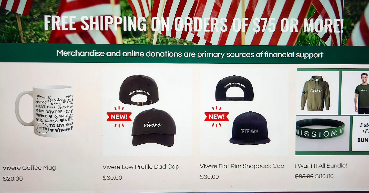 On this Giving Tuesday, please keep Mission: Vivere in mind 💚 Merchandise sales and online donations are our primary sources of financial support! We've got some exciting new merch online - go check it out! Link in bio.