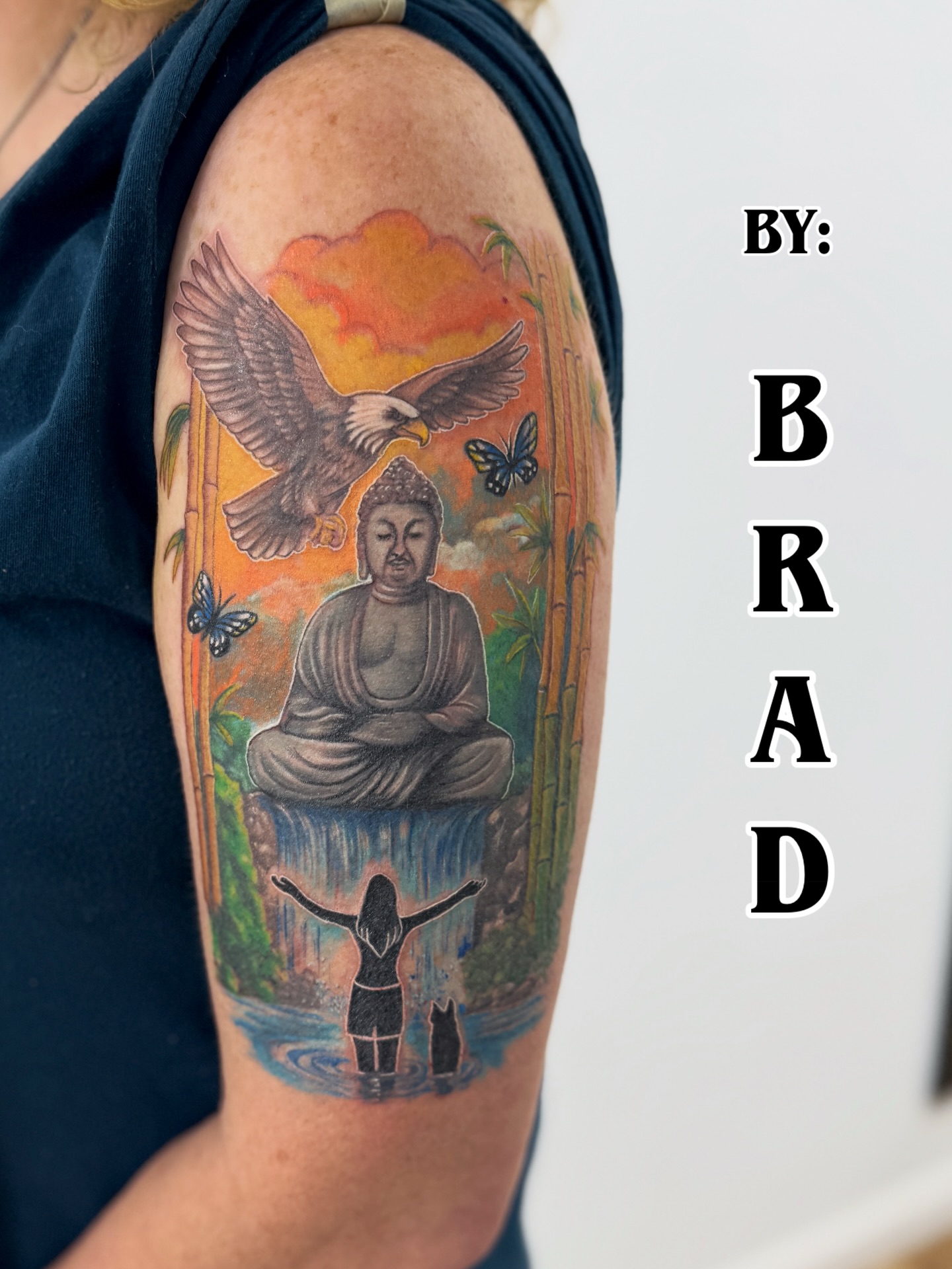 Awesome color piece by Brad
#Tattoo #TattooArt #TattooArtist #Inked #TattooLife #TattooWork #RealisticTattoo #BlackAndGreyTattoo #PortraitTattoo #TattooStudio #TattooDesign #TattooLover #colortattooartist #colortattoo