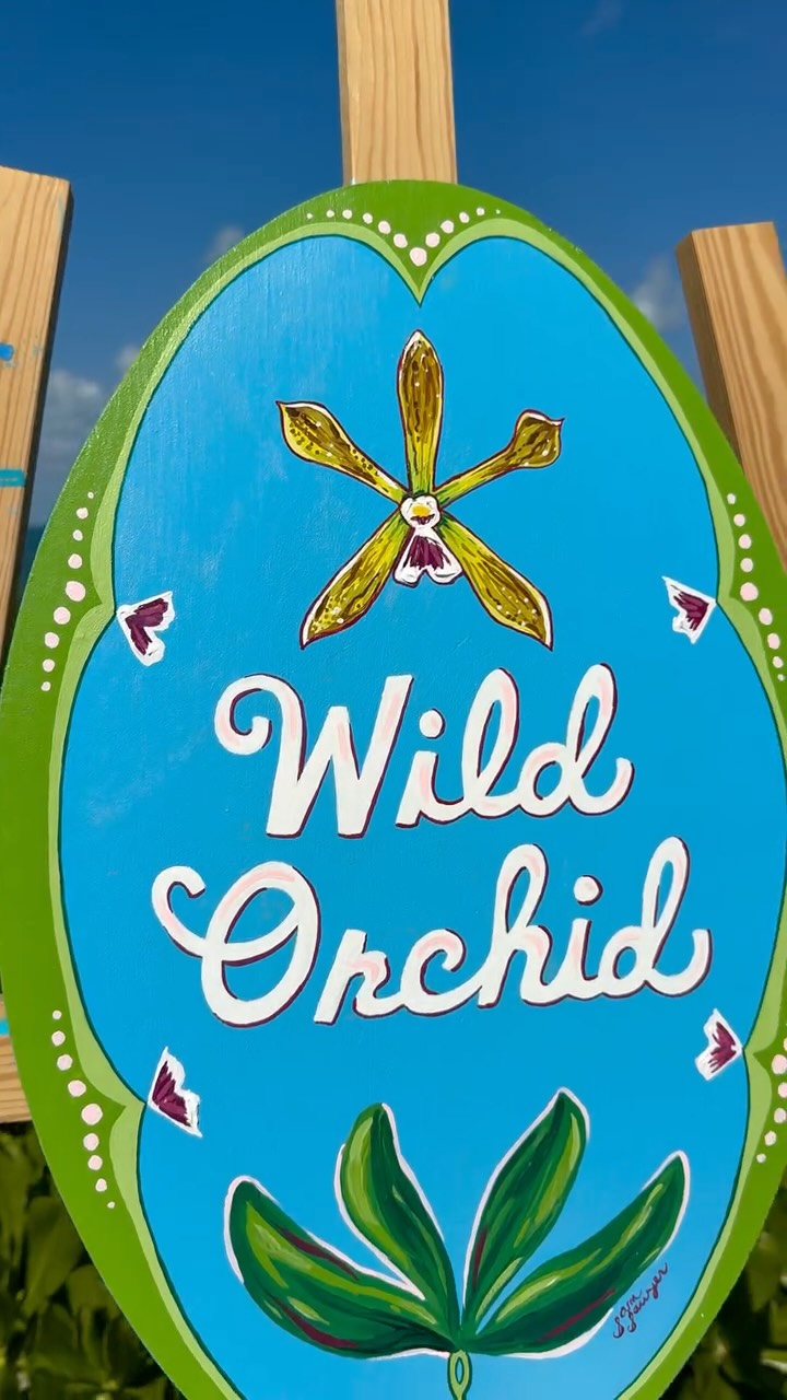Wild Orchid 🌱
Another house sign complete! Working more design-oriented on these pieces has been a fun challenge, experimenting ornamentally with color, subject matter, and text.