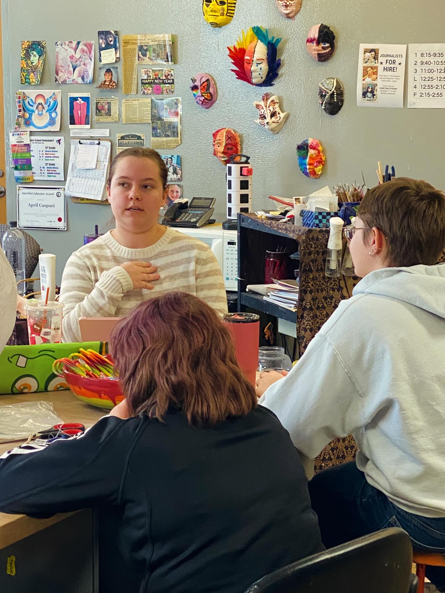 December is here. We did meet for NorahBeads in November to talk about safety plans, but I didn’t capture a single moment. This month, as we lean into winter and the upcoming holiday season, I was blessed to have Ava Prue join me and share with a great group of students. Take care of yourselves, be kind, reach out, and reach in. Tell people how much they mean to you. Know that you are loved, you are not alone, and we want you to stay.