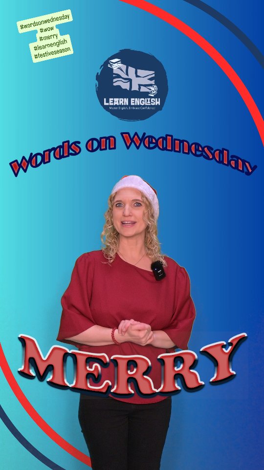 Welcome to #wordsonwednesday #wow today's word is #merry What makes you feel merry during this #festiveseason ? #learnenglishwithme