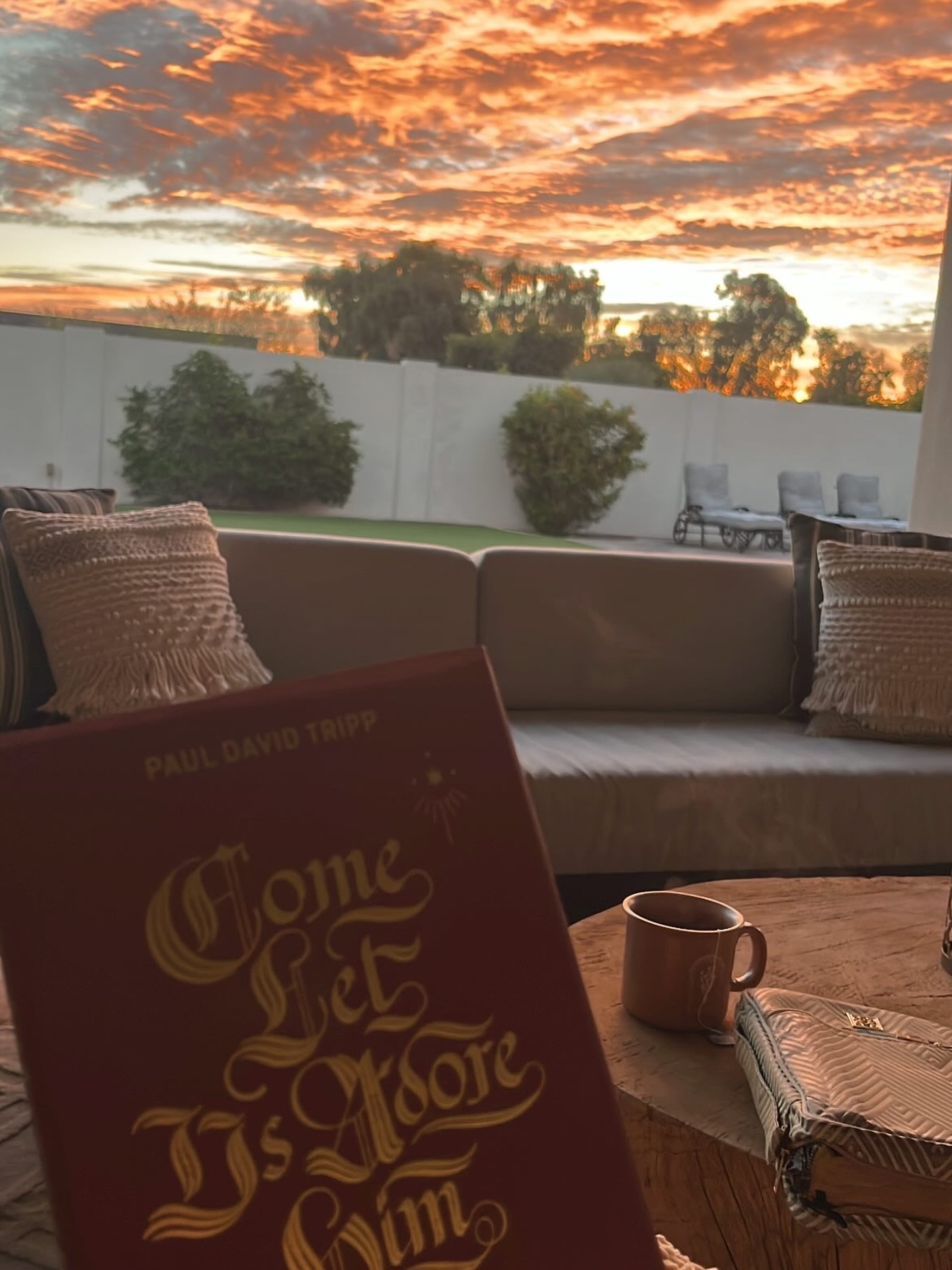 Marvel. My word for 2025.
This morning’s sunrise is a gentle reminder to slow down and notice—to marvel at what God is already doing right in front of me.
I’m learning to treasure these early mornings—bundled in a cozy blanket on the patio with my tea, Bible, and December devotional, watching the day slowly unfold before the hustle and bustle of the day begins.
It’s amazing how we can find peace when we’re intentional with our routines and habits. The world may rush, but we don’t always have to.
Take time to marvel. To rest. To breathe. To notice the beauty that God places in front of you, even in the middle of a busy season.
What’s one small habit helping you find peace this season?