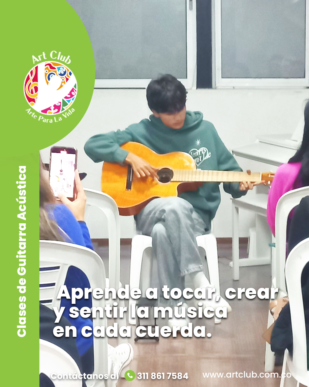 🎶 Aprender guitarra acústica es mucho más que tocar acordes: es explorar la música, crear tus propios sonidos y desarrollar coordinación y técnica en cada nota.
Nuestras clases están diseñadas para que cada estudiante avance paso a paso, disfrutando del proceso y descubriendo su propio estilo.😊
🎶Con ejercicios prácticos y canciones que inspiran, los estudiantes adquieren confianza, sensibilidad musical y habilidad de expresión a través de la música.
📱 Contáctanos y reserva el cupo de tu hijo 3118617584 y visita nuestra página web haciendo clic en el enlace de la bio.