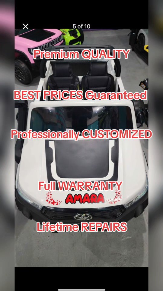 Kids Ride-ons Massive Sale!!!
See full list @ https://www.v-qual.com/category/kids-ride-on
#rideoncarsforkids #toys #kids #kidsrideoncars #kidsrideon #toy #rideoncar #rideoncars #kidscars #kidscar #ChildrensToys #toyota #porsche #lamborghini #maserati #audi #bmw #atv #dirtbike #quadbike #rangerover #canam #jeep #mercedesbenz #rideontoys