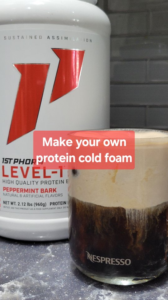 ❄️ PEPPERMINT PROTEIN COLD FOAM ☕️💪
.
(Or if Peppermint isn't your jam, swap with your favorite flavor).
.
Your winter coffee just got an upgrade!
.
If you want a fun (and cheaper) way to jazz up your morning coffee, try this protein cold foam I made using Peppermint Bark Level-1 from @1stphorm .
.
I prefer Level-1 because it has the best consistency and is the best-tasting protein I’ve ever used. And if peppermint bark isn't your jam, they have plenty other options.
.
How to make it:
1️⃣ Add milk
2️⃣ Add a splash of heavy whipping cream
3️⃣ Add 1 scoop of Level-1 protein
4️⃣ Mix with a frother until fluffy
5️⃣ Brew espresso
6️⃣ Add ice
7️⃣ Pour your protein cold foam on top
…enjoy that holiday magic 😮💨
.
This tastes incredible, saves you money vs. Starbucks, and gives you a big protein boost to start your morning strong. 💥
.
Black Friday deals for protein are in my bio! 🔗
.
.
.
#ProteinCoffee #ColdFoam #highProteinRecipes
