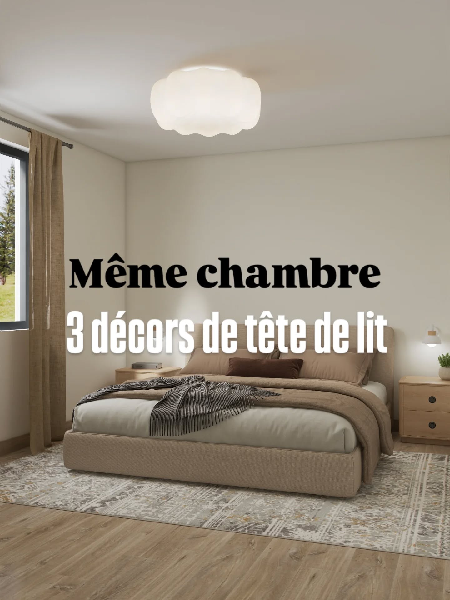 Quand la tête de lit réinvente la chambre 💫
Voici 3 têtes de lit lumineuses, chacune avec sa personnalité, mais toujours dans une ambiance cocon :
1️⃣ Soubassement en placage bois + LED linéaire
Couleur beige rosé
Ambiance douce, équilibrée, facile à intégrer dans une petite chambre.
2️⃣ Vague lumineuse
Couleur terracotta clair
Ambiance organique, enveloppante, très chaleureuse.
3️⃣ Arche rétroéclairée
Couleur taupe chaud
Ambiance élégante, calme, légèrement feutrée.
J’ai gardé le même mobilier, les mêmes rideaux et les mêmes matières pour que tu voies l’impact réel de la couleur et du relief sur le mur.
Pour chaque idée, 2 versions de couleurs :
▪️ LED chaude pour une ambiance douce et cocooning
▪️ LED froide pour plus de contraste et pour un style plus contemporain
👉 Quelle idée et quelle lumière Led tu préfères ?
.
.
.
#décorationintérieure #décorationintérieur #eclairageled #led #ideedeco