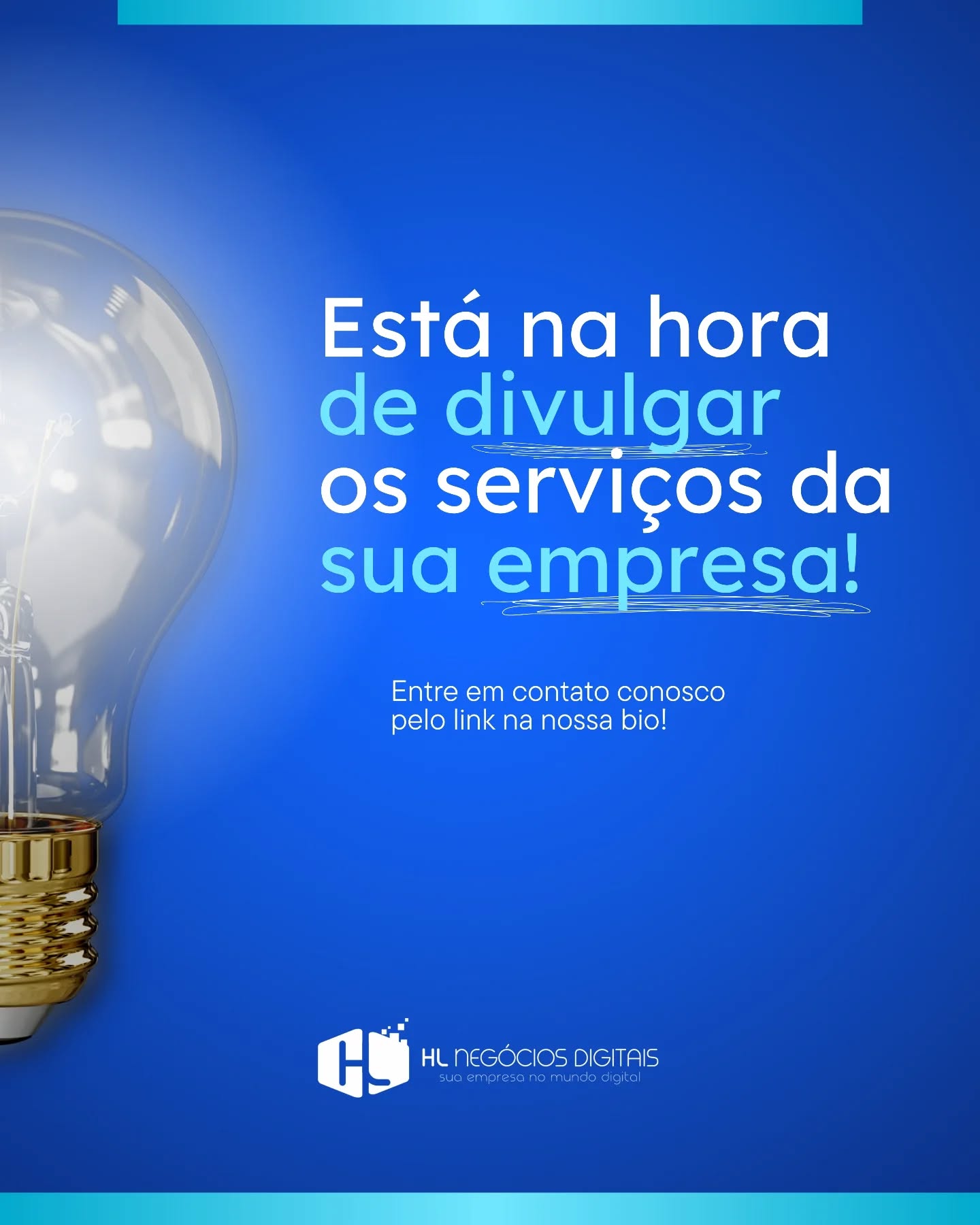 📣 Está na hora de divulgar seu serviço com a HL Negócios Digitais!
Chega de esperar o “momento certo”. O momento é agora.
A HL te ajuda a aparecer, atrair clientes e transformar sua presença digital em resultados de verdade.
✔️ Estratégias inteligentes
✔️ Conteúdo que vende
✔️ Crescimento com propósito
Faça seu negócio ser visto. Faça seu negócio acontecer. ✨
#HLNegóciosDigitais #MarketingDigital #DivulgaçãoProfissional #CresçaComHL #NegóciosDigitais