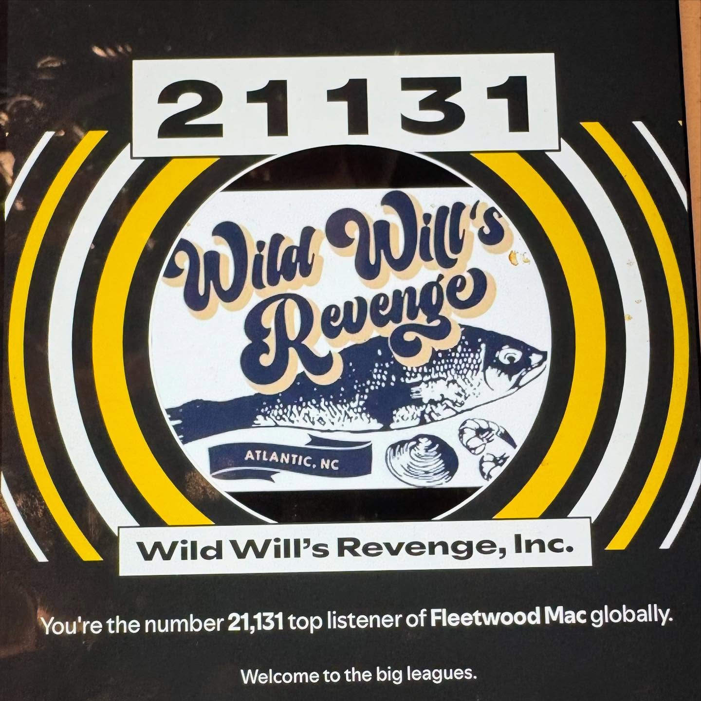 To all my Wild Will’s friends, I know it's hard to believe Fleetwood Mac, The Coastal Cohorts, Steely Dan, Bob Seeger, and The Eagles made our top list!! #coresounders #yachtrock #wildwills #atlanticrv