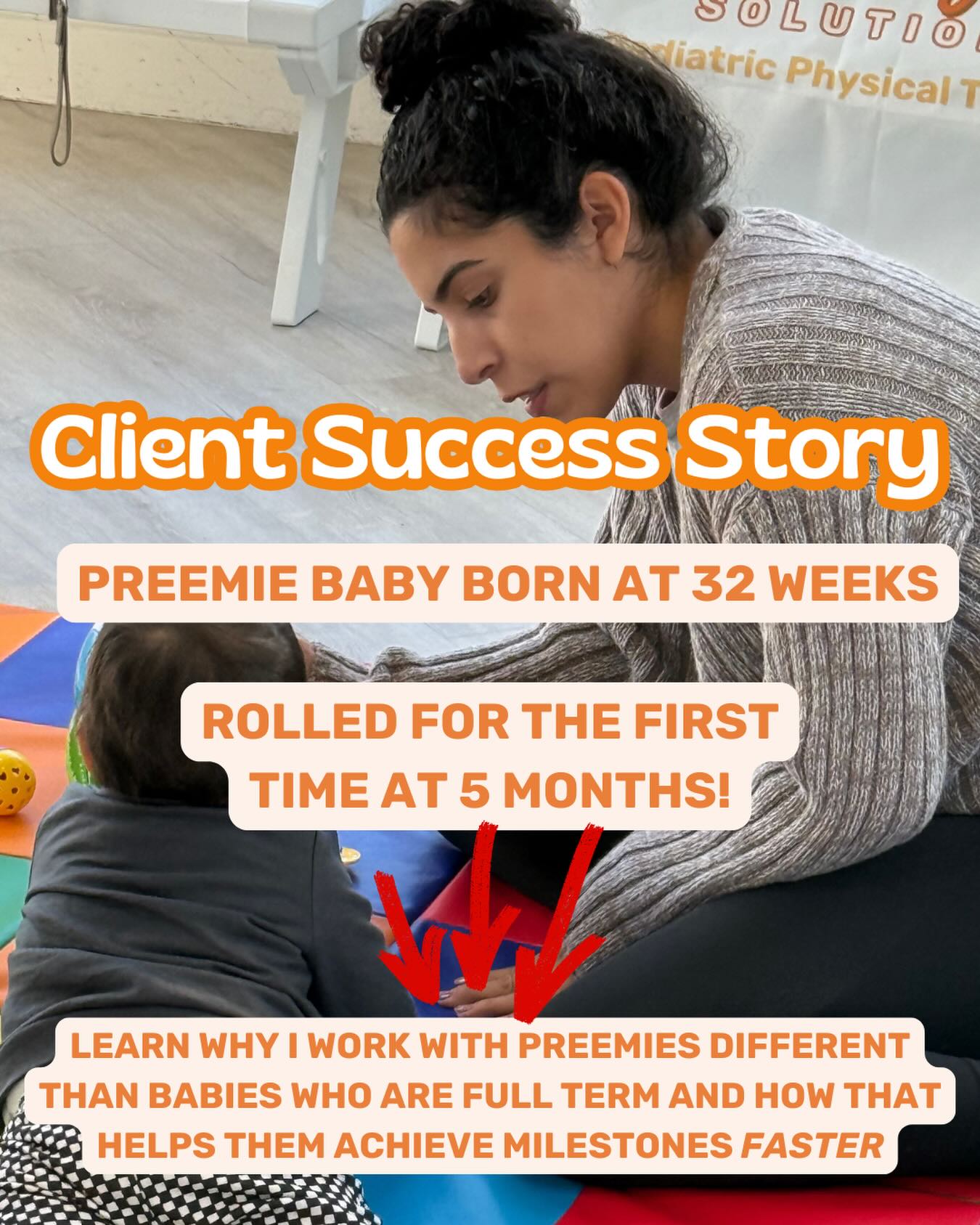 Why I Work with Preemies DIFFERENTLY than Full-Term Babies
🚀 The Preemie Approach
With a preemie, we are racing against the clock to help them meet their milestones. This requires an intensive, simultaneous, and whole-body approach:
🕰️ Simultaneous Training: If a preemie is delayed in rolling, I am not just working on rolling. I am also simultaneously working on:
Sitting stability
Prerequisite skills for crawling (i.e shoulder/arm strength)
Prerequisite skills for standing (i.e trunk control in upright positioning)
🔥 High Intensity: This is a much more intense style of therapy. We push multiple skills at once because we need that foundational strength in all areas to accelerate their development.
✅ The Benefit: While it is intense, the results speak for themselves. This method drives results significantly faster than focusing on a single milestone at a time, allowing these incredible fighters to hit their developmental goals and close the gap quickly.
Book a consult with me today and let’s talk about how I can help your little one 💪
#baby #newmom #preemie #preemiepower
