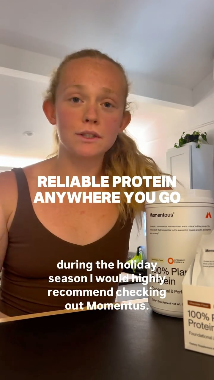 It’s the holiday season. Travel, family, friends, or hosting yourself, and keeping up with training and nutrition can be tricky.
Momentous Plant Protein makes it simple. Travel size or full size, easy to mix, and every batch is third-party tested. NSF Certified for Sport and Informed Sport Certified, so you know exactly what you’re putting in your body.
Try it for yourself → use code ELLASURING for up to 35% off
#livemomentous