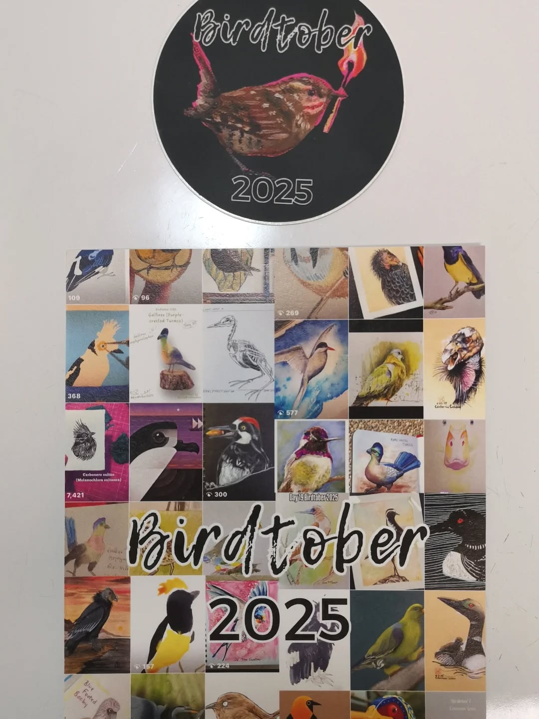 Look what arrived in the mail! A beautiful sticker and postcard for completing #birdtober2025
thank you so much @aholmesartstudio for providing another joyous month of bird prompts. I look forward to next year 🤗