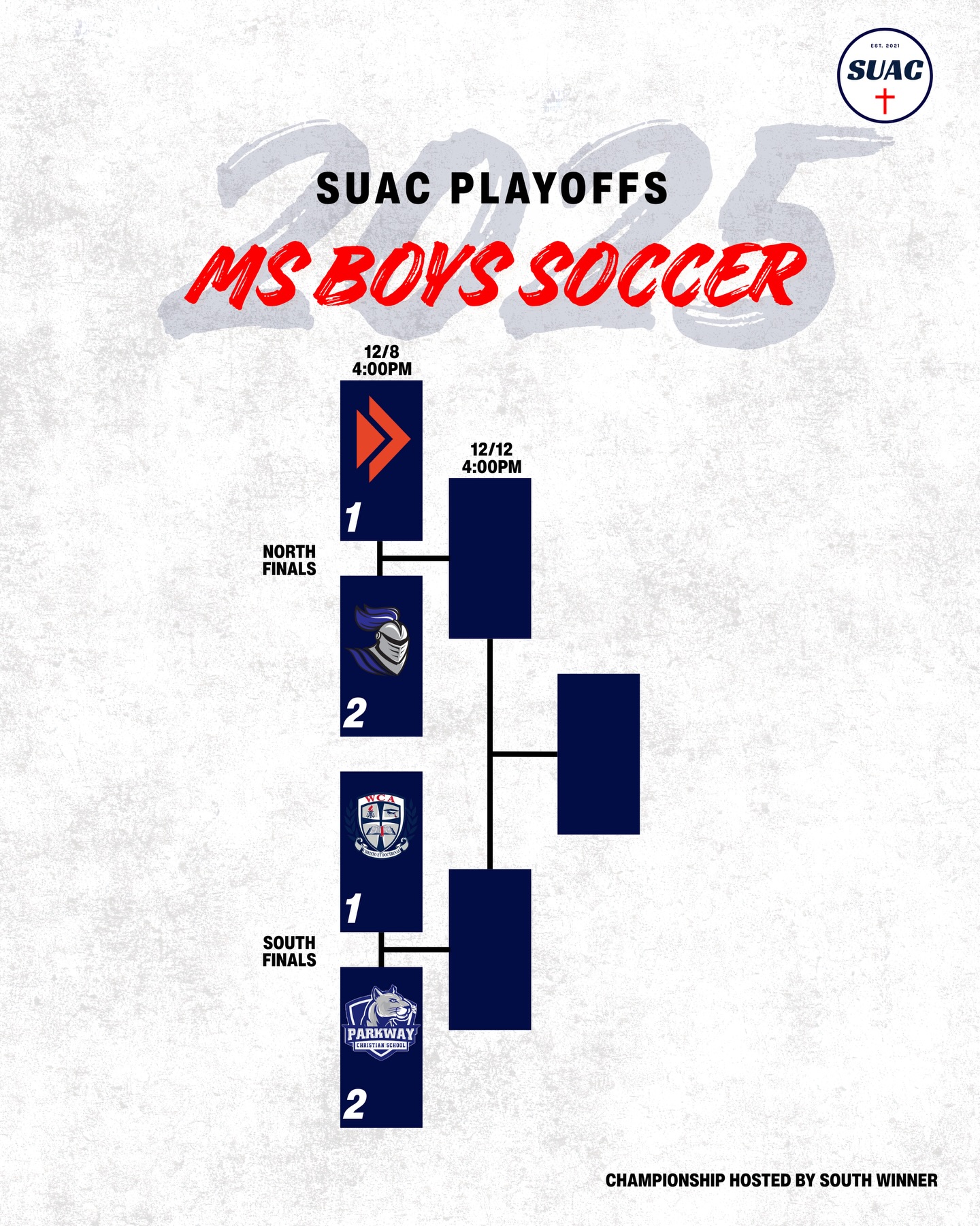 The 2nd Quarter SUAC Playoff schedule is set! ⚽️🏀🏈