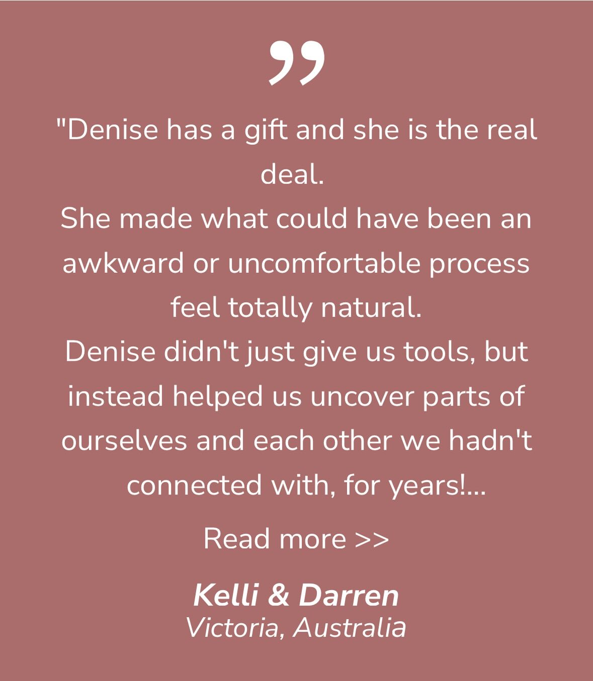 Feedback from some of my lovely clients.