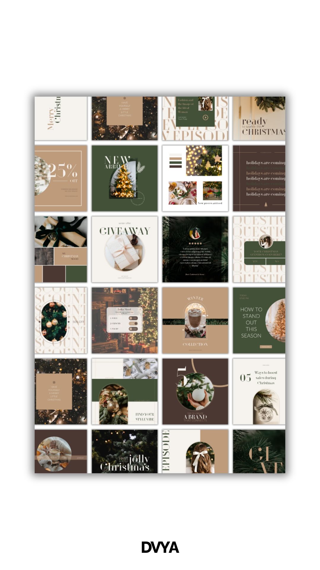 Your Christmas posts are ready to sleigh 🎄
December is flying and if your Christmas posts are still not ready, don’t worry... we got you covered!
We’ve made a set of ready-to-post social media templates that you can tweak in minutes.
Festive, cute, and done for you 🎁
Grab them today and get your feed holiday-ready today
#dvya #marketing