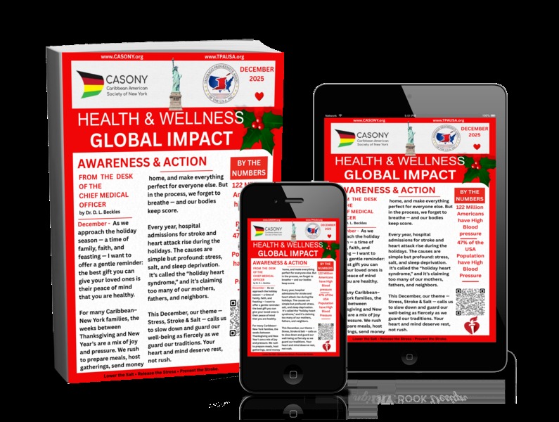 Get a copy of our monthly health newsletter sponsored by TPA-CASONY Health Forum.
This monthly health forum focuses on bringing you critical health information.
You can go to the link below to download the newsletter, the workbook for the upcoming December healthforum, or past webinar videos.
https://www.tpausa.org/event-details-registration/stress-stroke-blood-pressure-protecting-your-health-during-the-holidays
https://healthforum.casony.org/