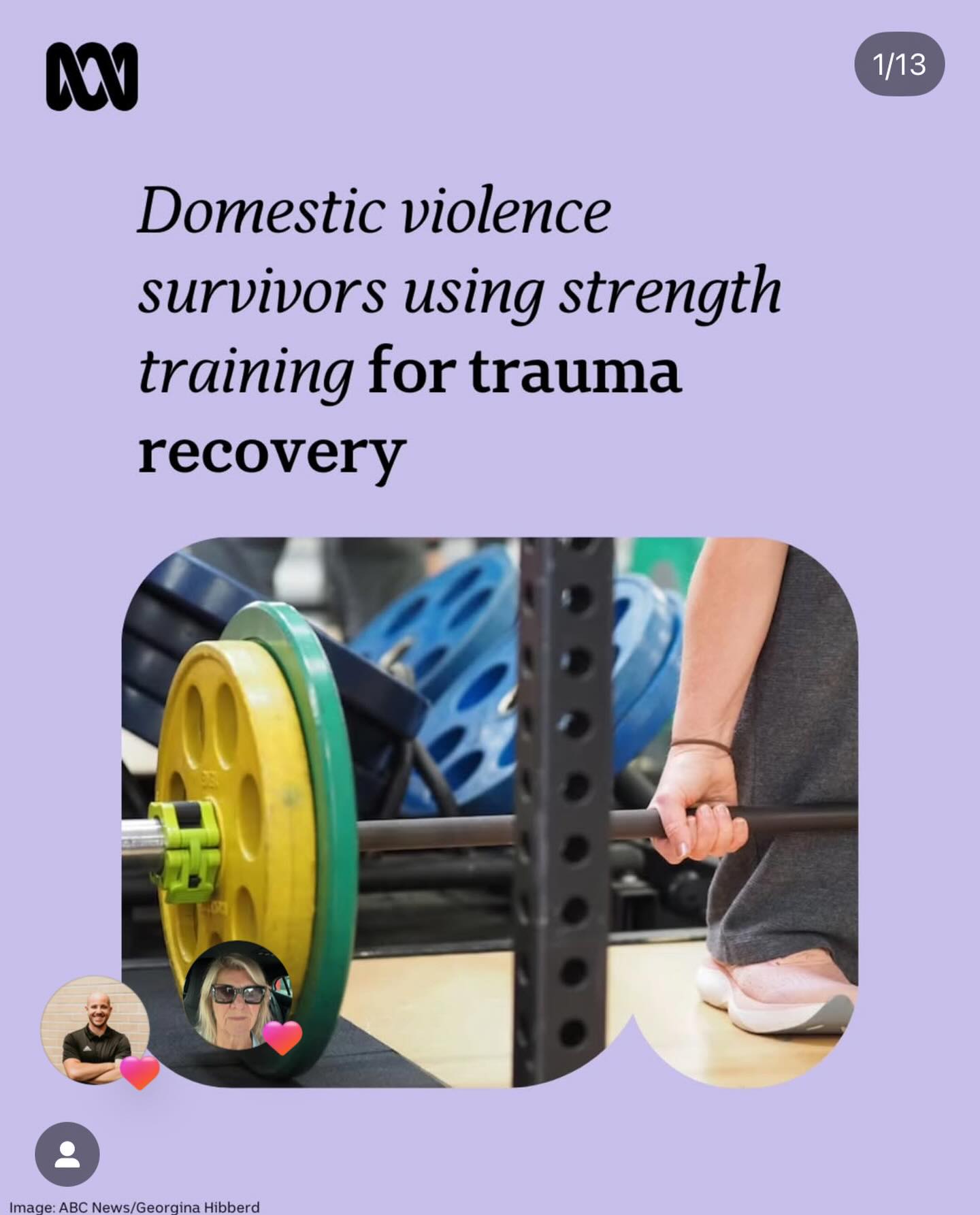 Some of the RealFITT girls (past and present) are involved in this amazing program aimed at empowering domestic violence victims! Awesome work girlsπ
@tammyroseg @heidistorer_pt @johannatooby
https://www.abc.net.au/news/2025-12-09/west-project-domestic-violence-survivors-strength-training/106046732?utm_source=abc_news_app&utm_medium=content_shared&utm_campaign=abc_news_app&utm_content=whatsapp