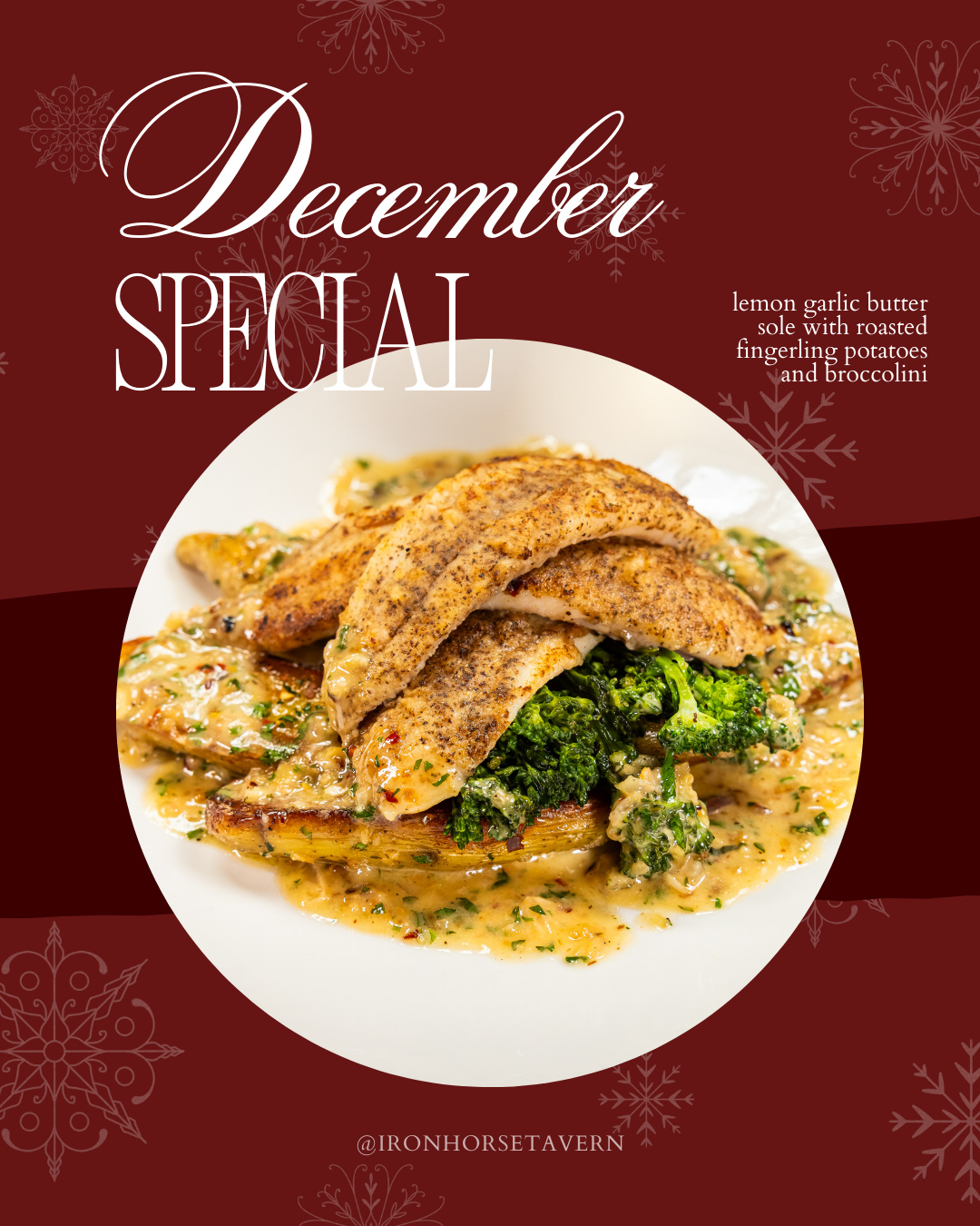 ‘tis the season for something cozy and delicious ✨our lemon garlic butter sole comes w....