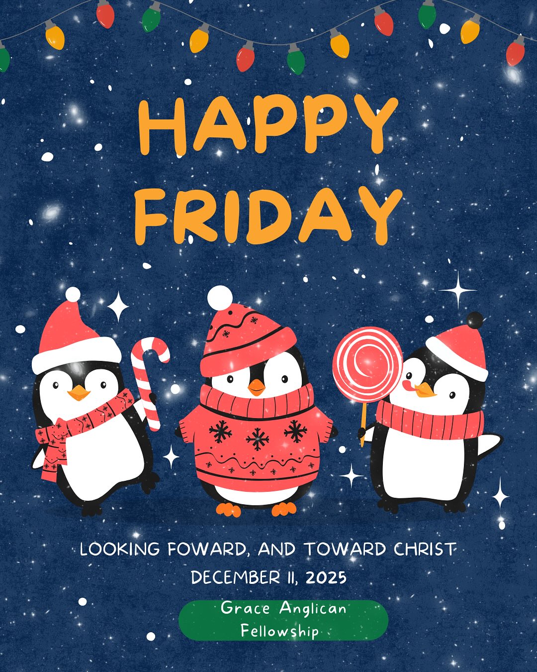 Happy Friday!! We are excited to see ya’ll on Sunday! 🐧