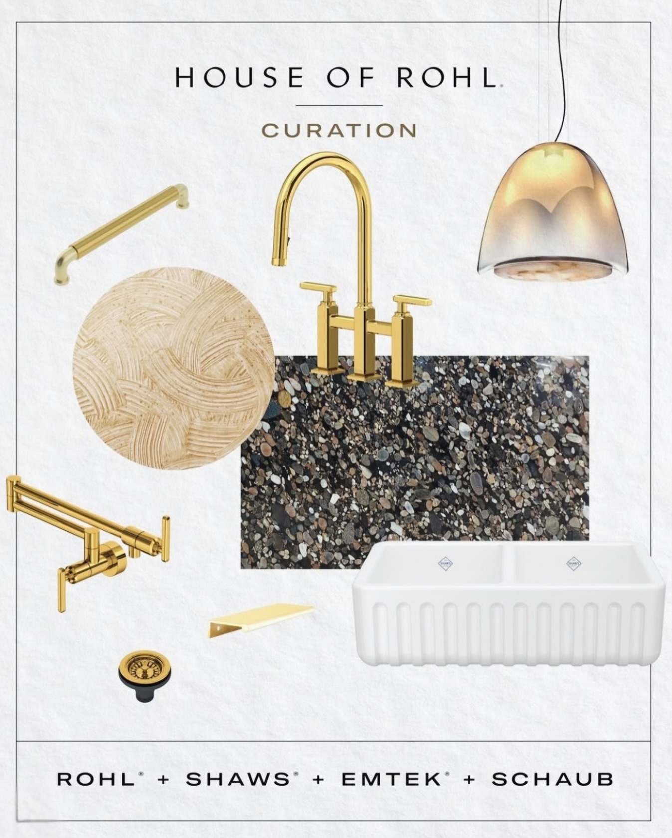 A curated collection of timeless details ✨
From the Shaws® Ribchester™ Double Bowl Apron Front Sink to Emtek® SELECT cabinet pulls in satin and unlacquered brass, each piece is chosen to inspire your future kitchen design. Paired with Schaub® Baker edge pulls and the ROHL® Apothecary™ Kitchen Collection, this ensemble highlights the craftsmanship, materials, and colours that bring a vision to life. @houseofrohlcanada @schaubhardware
💡 Think of it as a mood board for your dream kitchen.
📍 Come visit us to explore these products in person and start designing your own masterpiece.
#novabath #kitchenremodeling #renovationsoakville #oakvillerenovation #oakvilledesign #kitchenandbathdesign #houseofrohl #KitchenMoodBoard #BathroomRenovation #OntarioShowroom #KitchenAndBathDesign