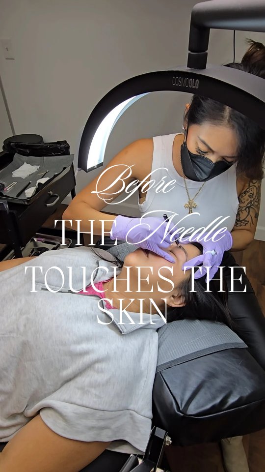 This is what happens before the needle ever touches skin.
Permanent makeup isn’t rushed — it’s intentional. Before any pigment is applied, every detail is carefully assessed to create brows that truly belong on your face.
We start by measuring and mapping your brows to your natural facial structure for balance and symmetry. Each hair is groomed to reveal your true shape, not force a trend. Your skin type is evaluated — oil level, texture, and how your skin will heal. Pigment is then custom-selected and blended based on your undertones and overtones for the most natural result possible.
This prep work is the foundation of beautiful, long-lasting brows.
No shortcuts. No guesswork. Just precision.
If you’re ready for brows that are designed — not rushed — tap the link to book your custom brow experience.