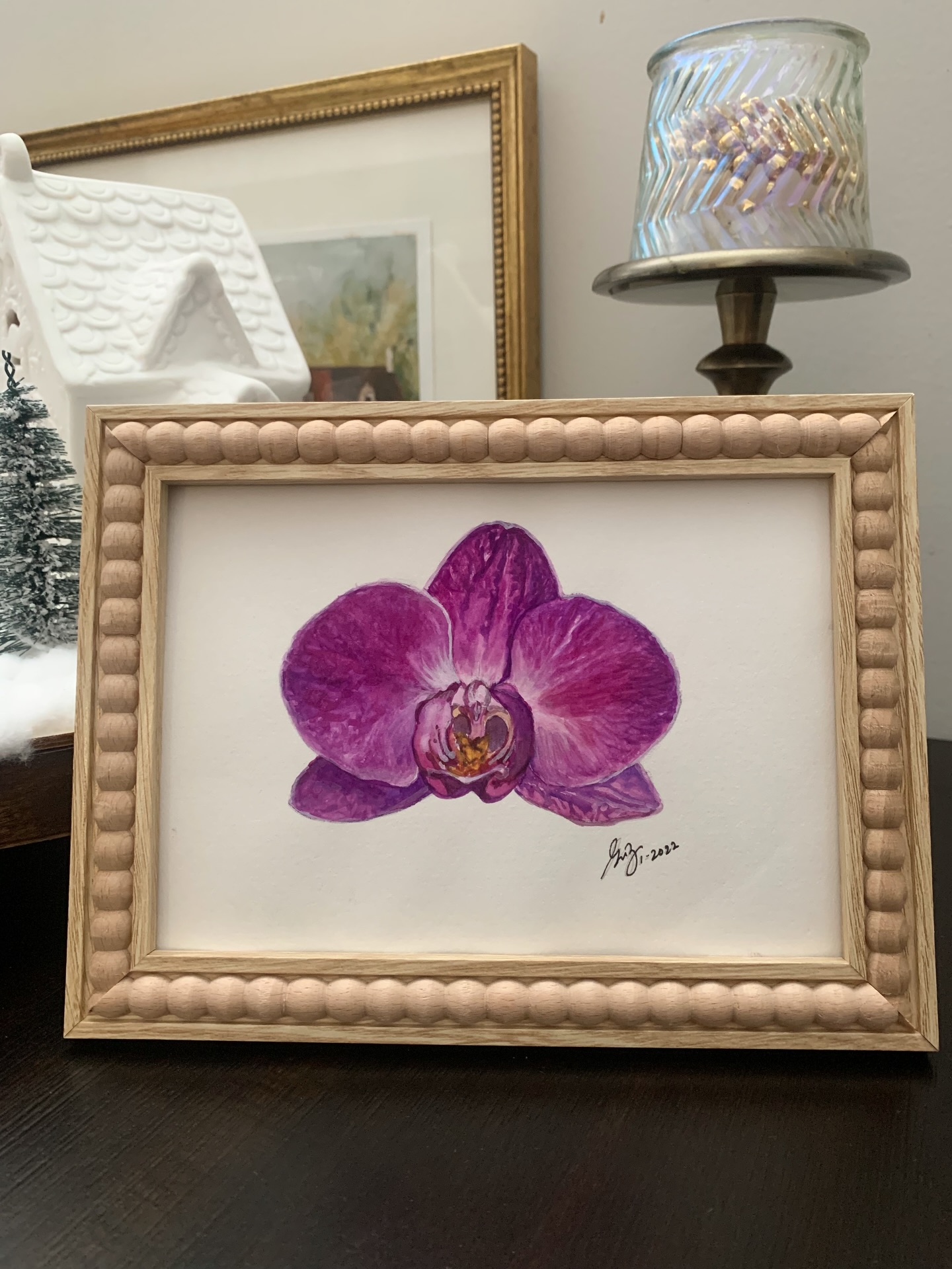 Mini orchid study—soft, simple, serene.
#watercolourpainting #keepCreatingArt #orchidflower